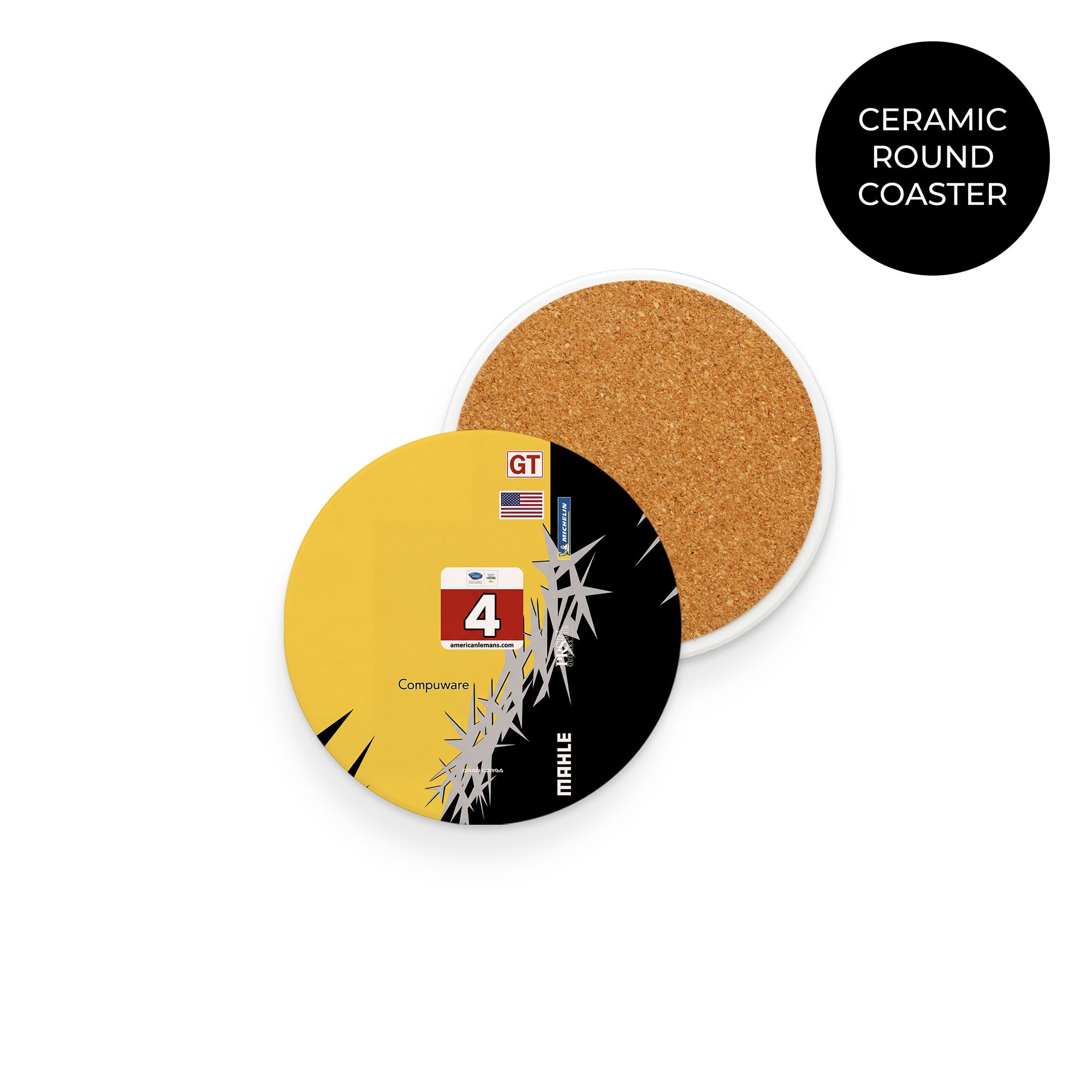 Corvette C6R Coaster – ALMS Drink Coaster | Racing Car Table Surface Protector