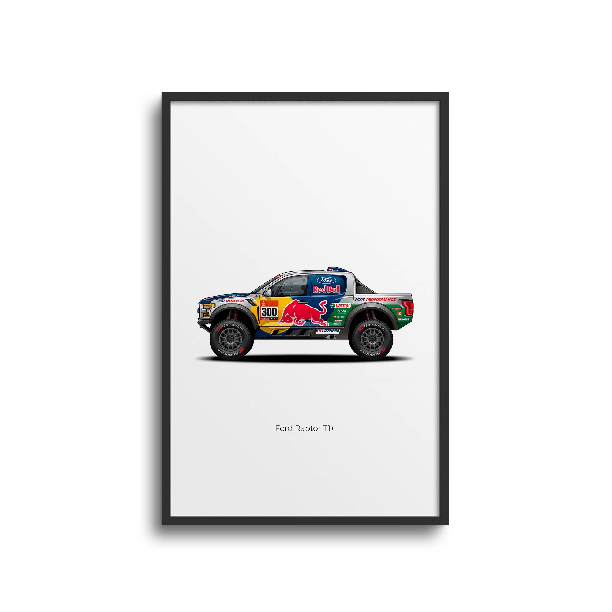2025 Ford Raptor T1 Carlos Sainz Rally – Car Print (Side)