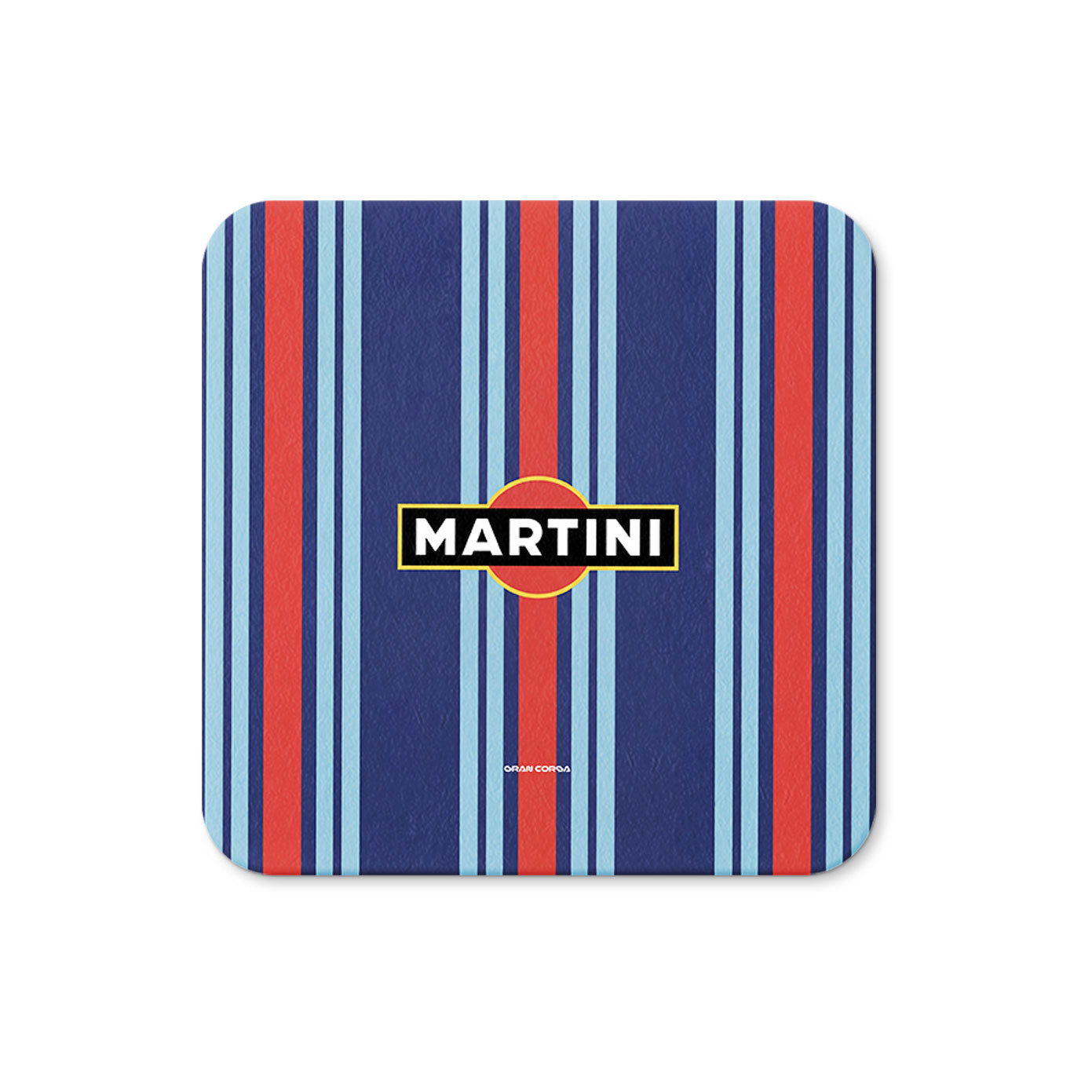 Martini Porsche Coaster – Classic Racing Stripes Drinkware for Table Protection