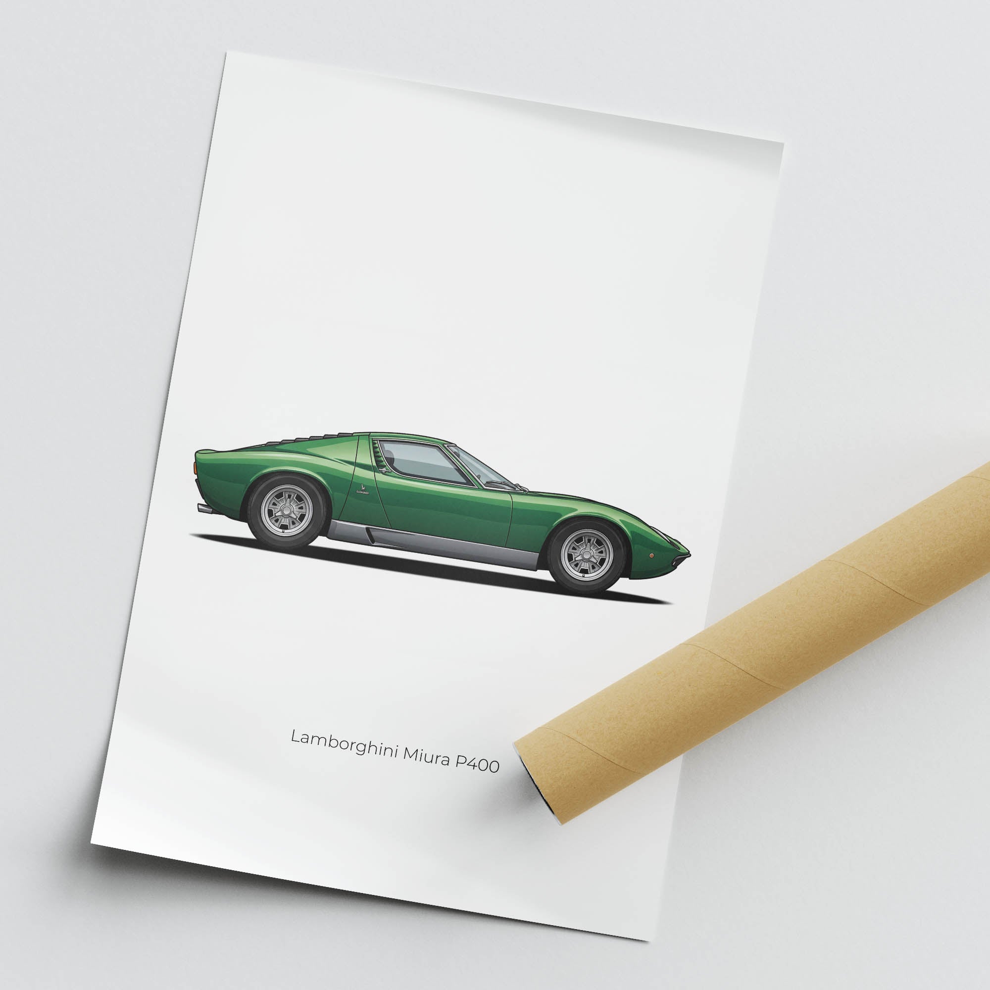 1966 Lamborghini Miura P400 – Car Print (Side)