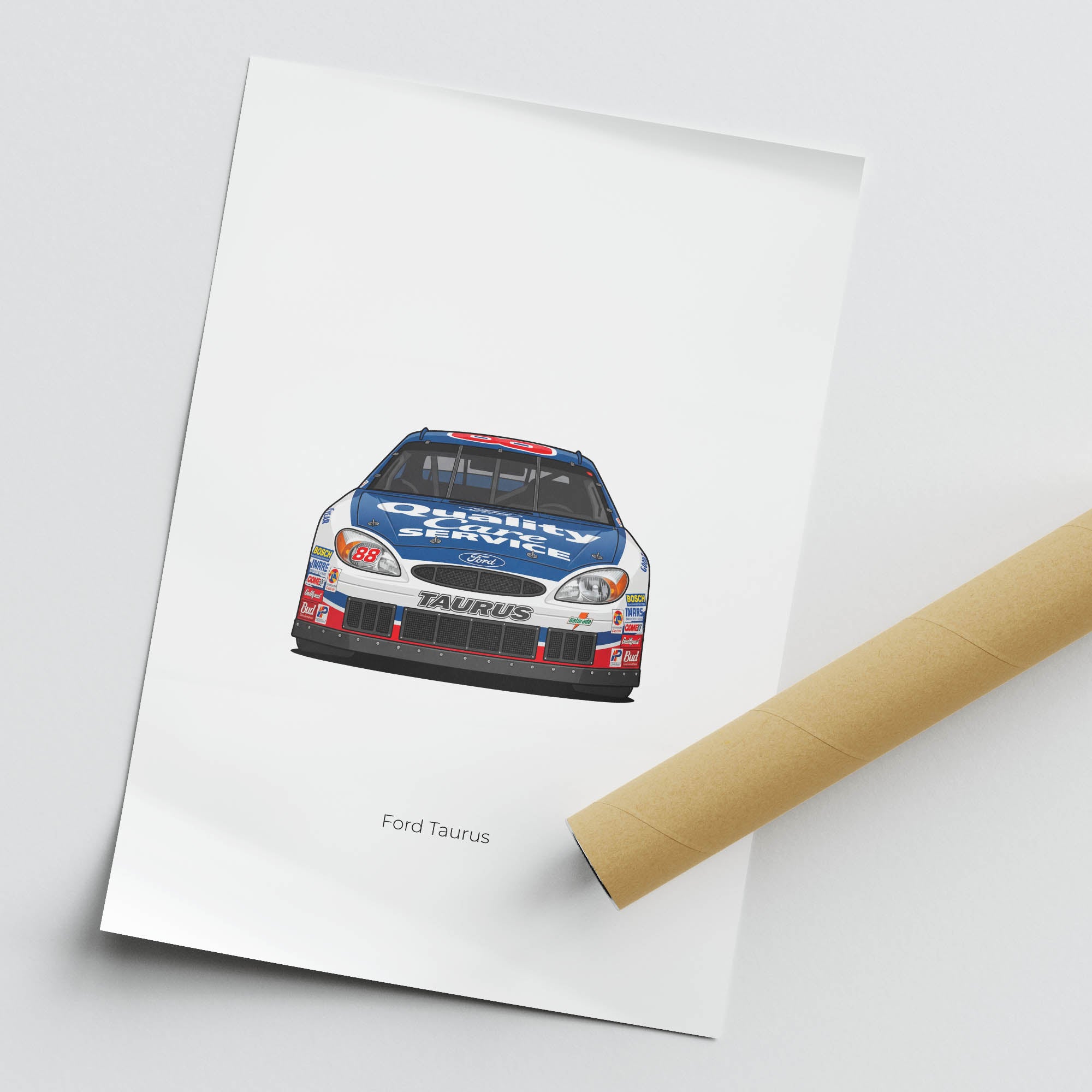 1999 Ford Taurus Dale Jarrett Quality Care – Car Print