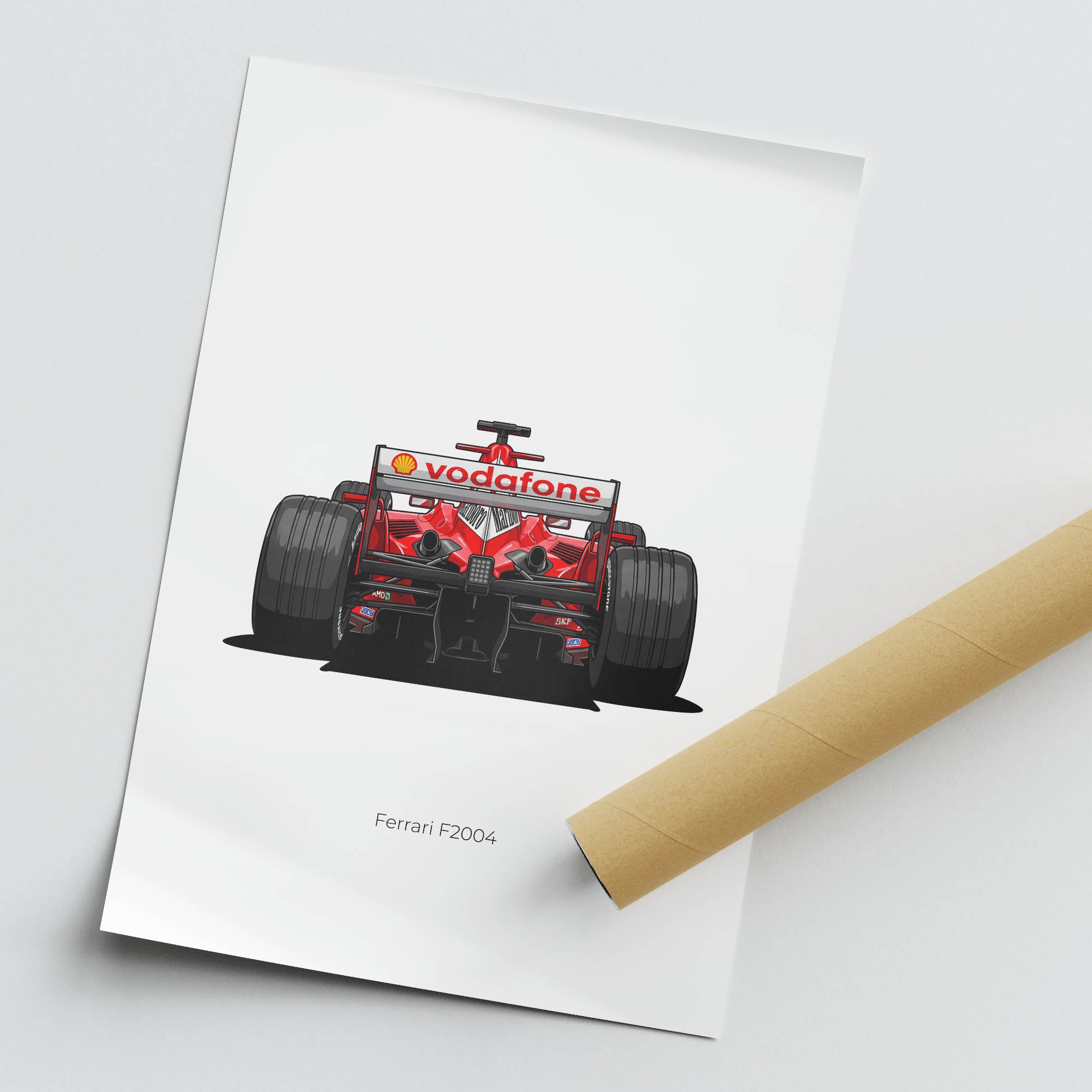 2004 Ferrari F2004 Michael Schumacher – Car Print (Back)