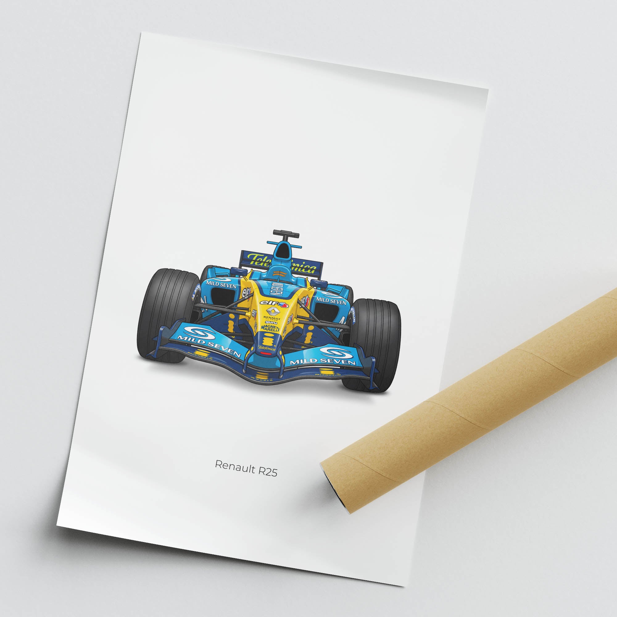2005 Renault R25 Fernando Alonso – Car Print (Front)