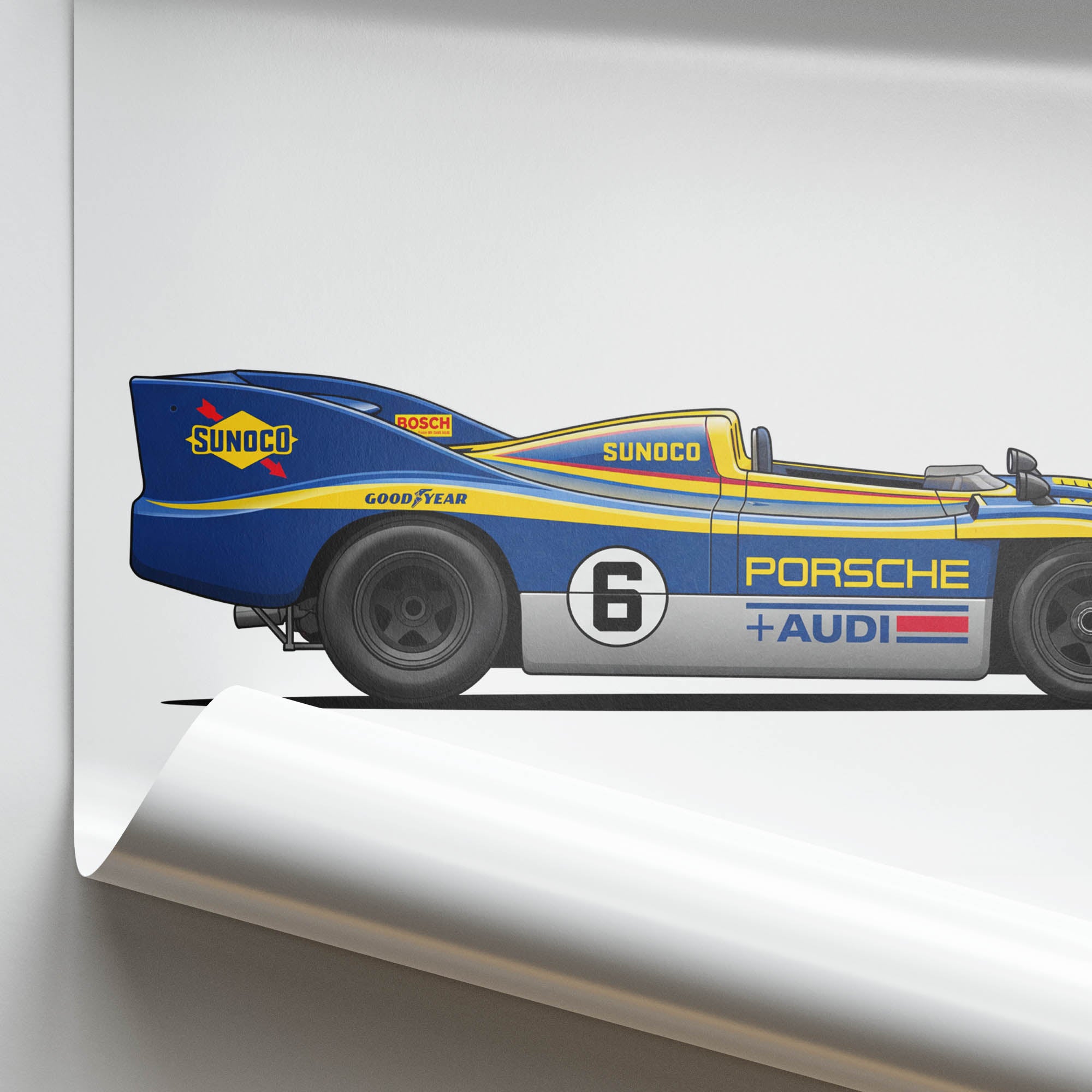 1973 Porsche 917 30 Can Am Sunoco – Car Print (Side)