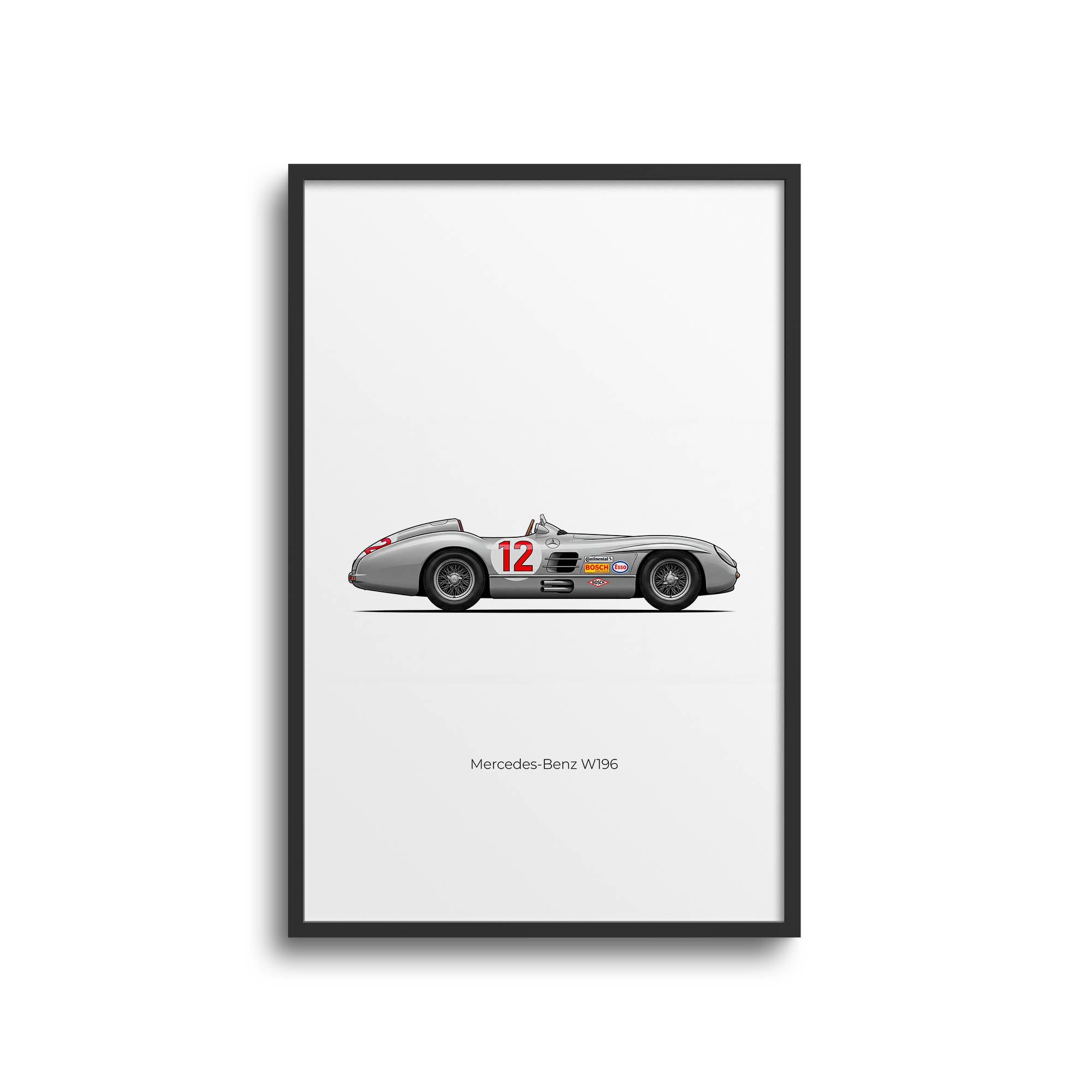 1954 Mercedes-Benz W196 Juan Manuel Fangio – Car Print