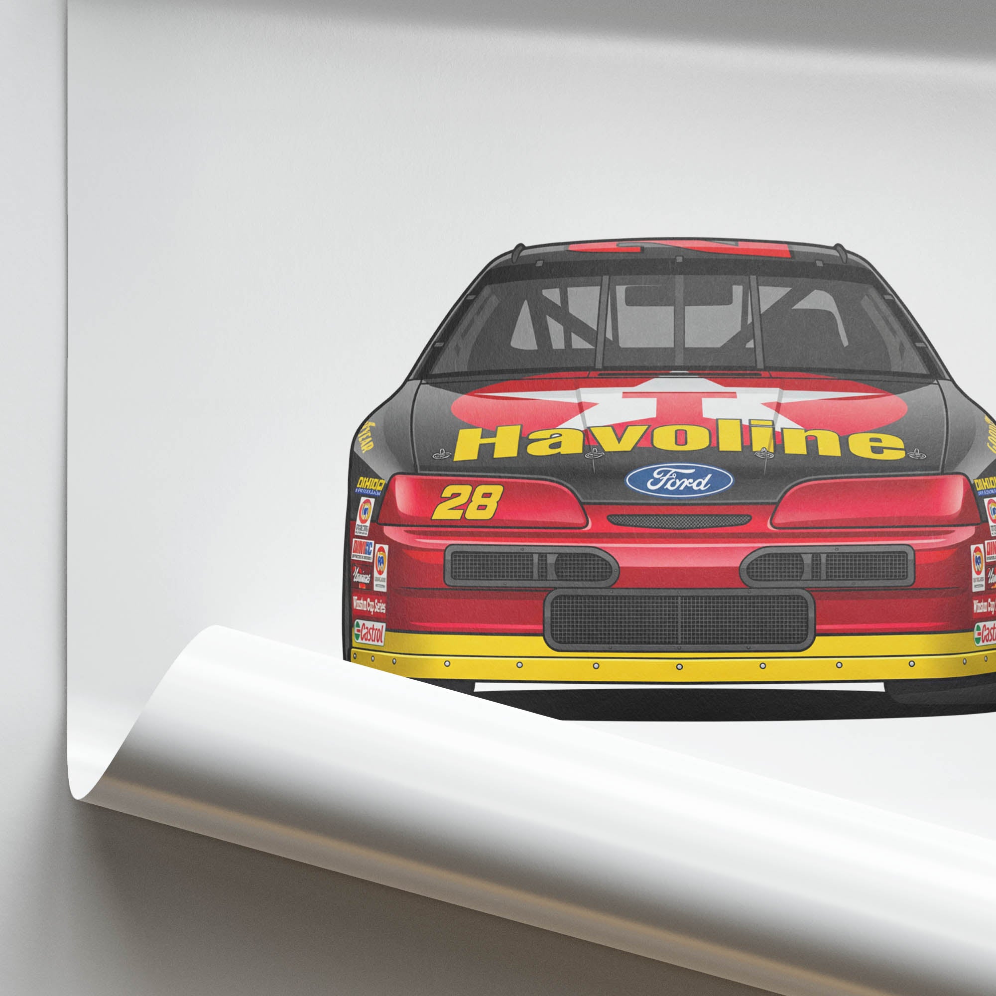 1992 Ford Thunderbird Davey Allison Texaco – Car Print