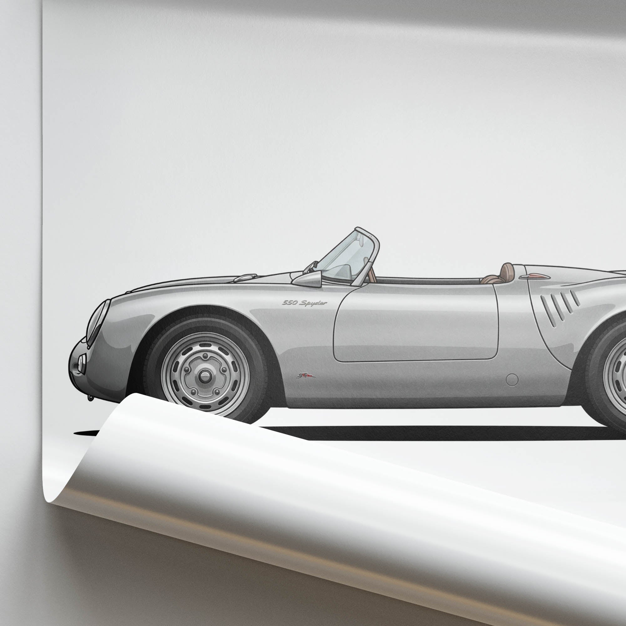 1955 Porsche 550 Spyder – Car Print (Side)