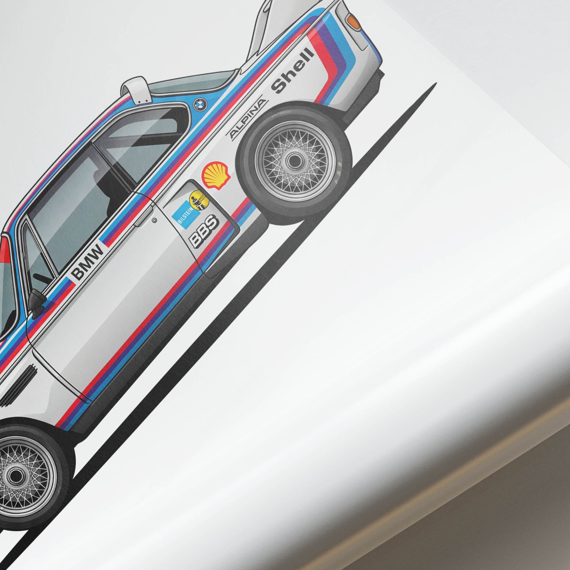 1975 BMW 3 0 CSL BMW Motorsport – Car Print (Side)