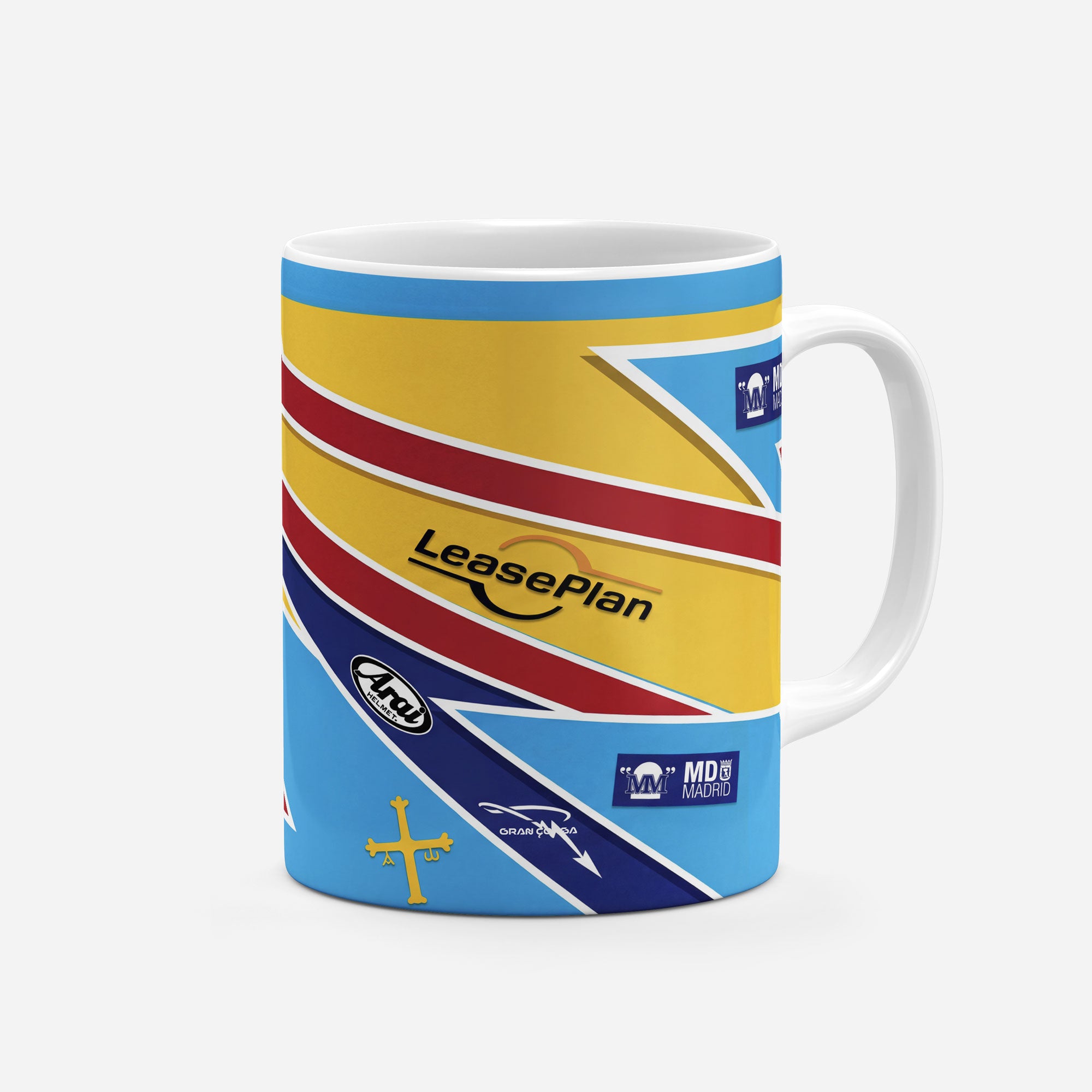 Fernando Alonso Helmet Mug – 2005 F1 World Champion Racing Ceramic Cup