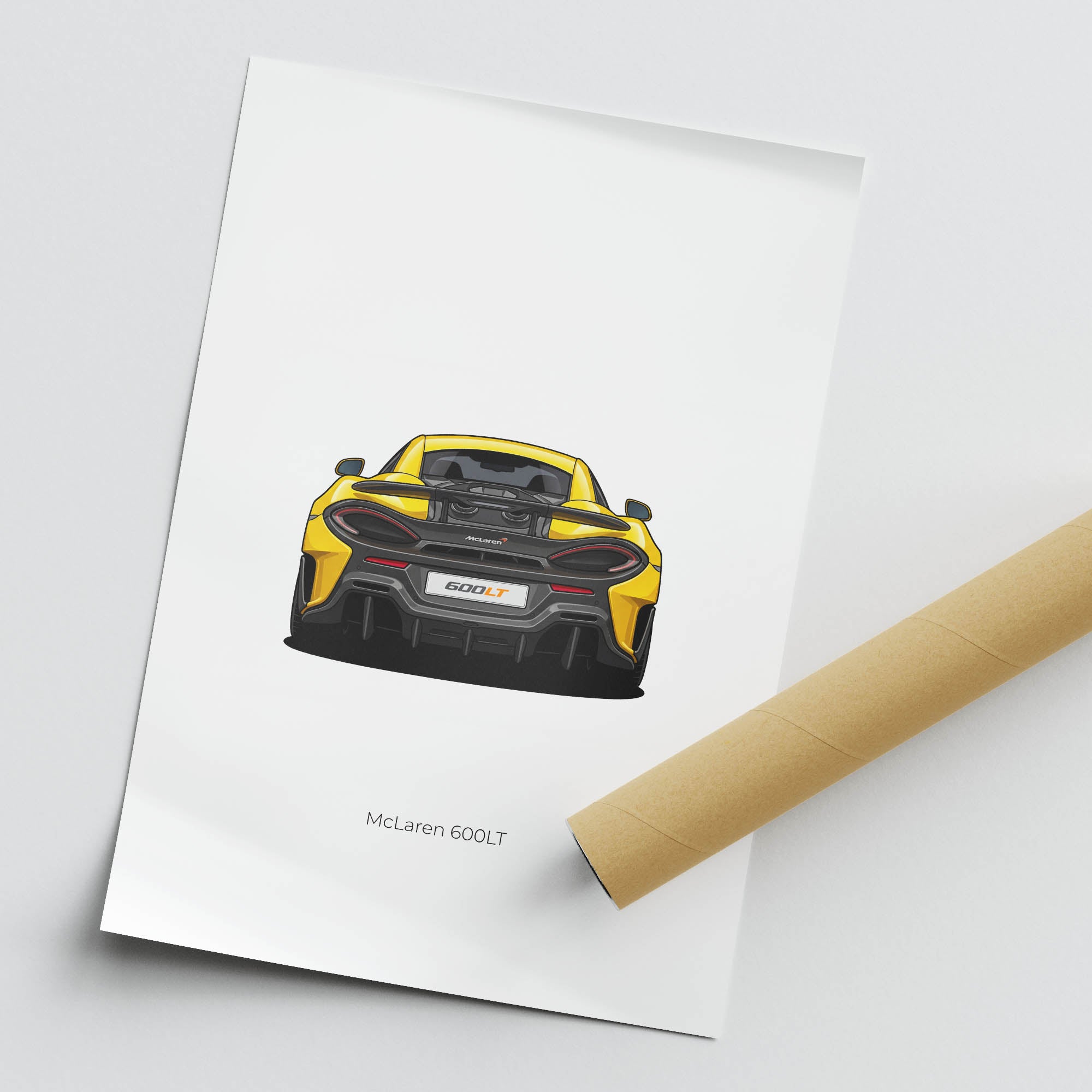 2019 McLaren 600LT Sicilian – Car Print (Back)