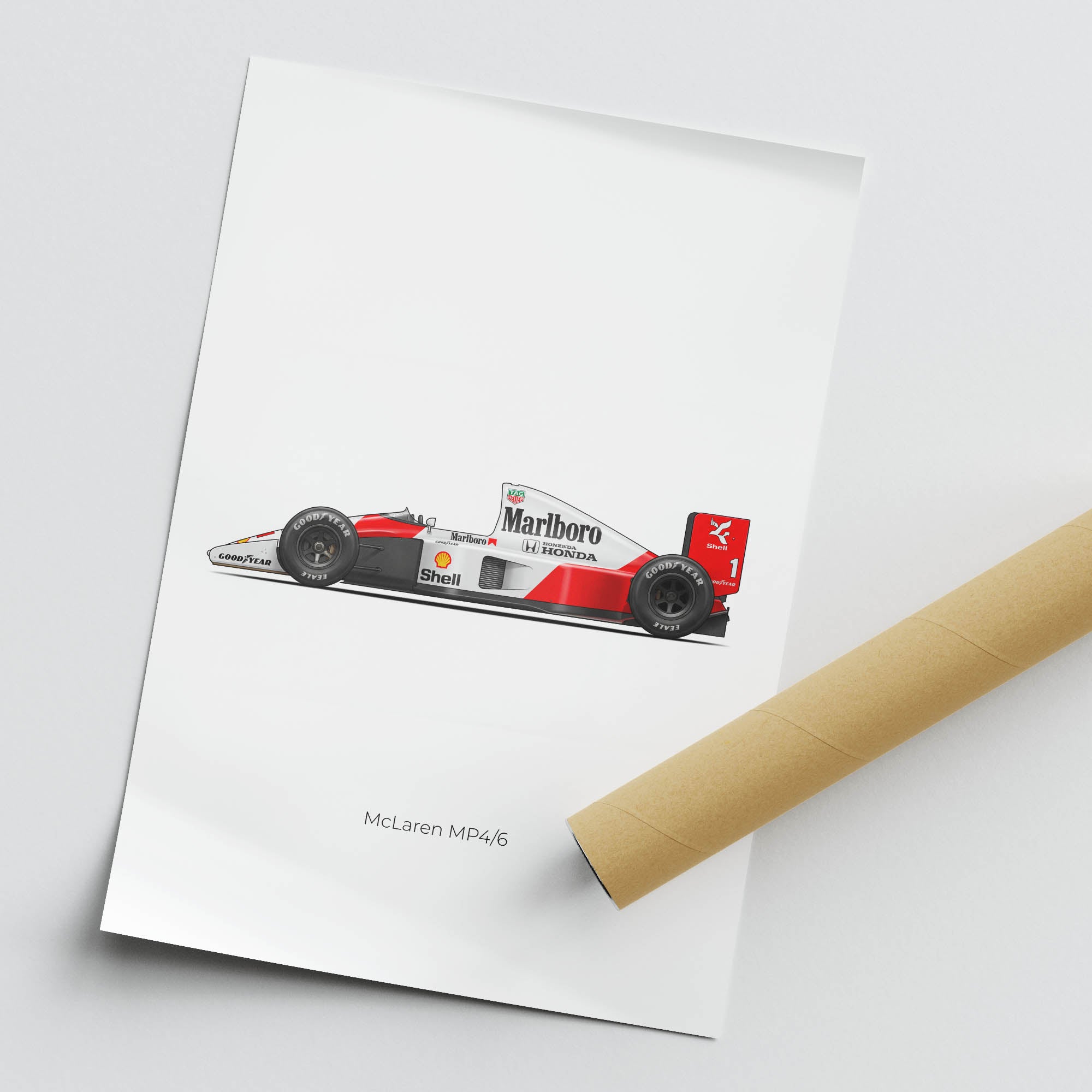 1991 McLaren MP4 6 Ayrton Senna – Car Print