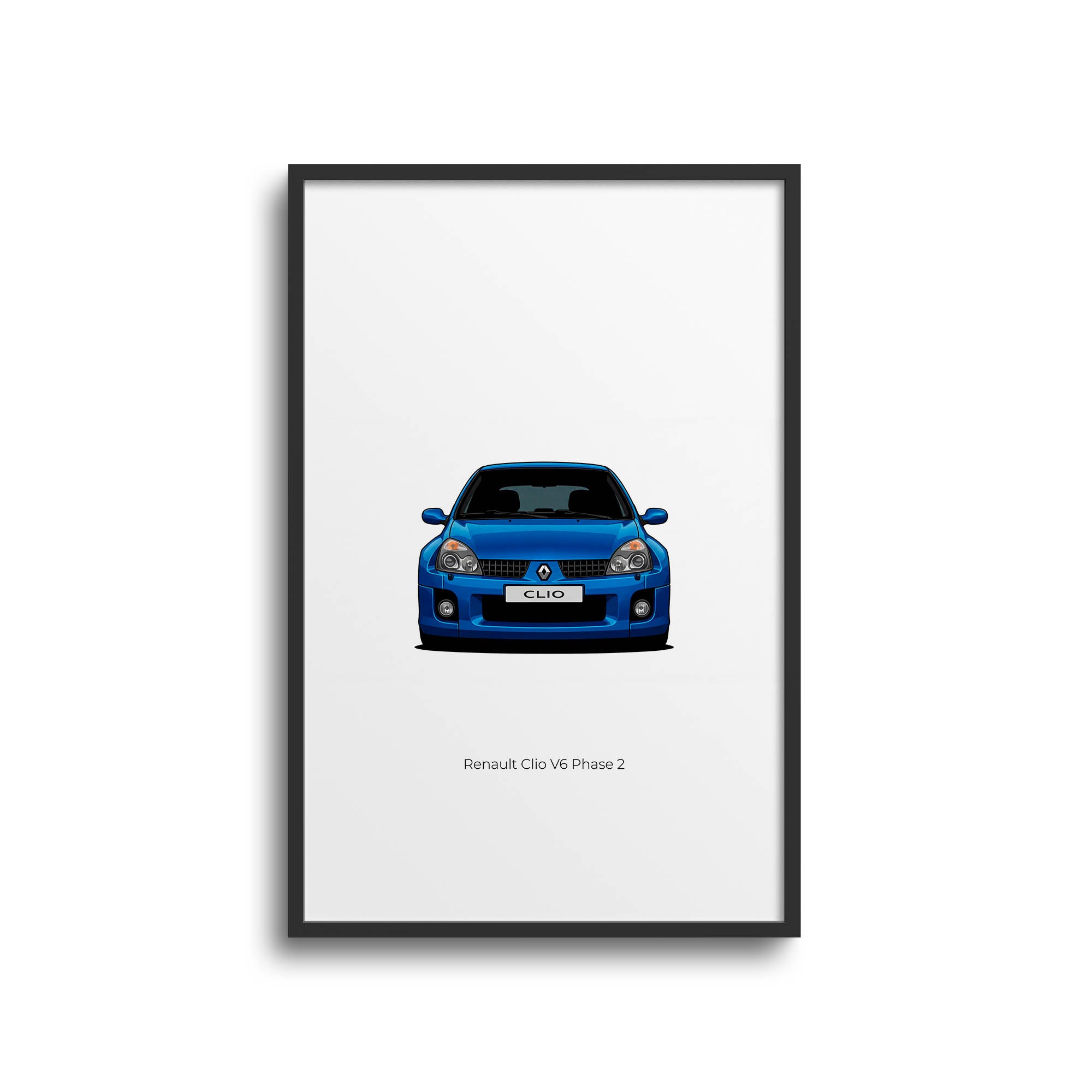 2003 Renault Clio V6 Phase 2 Iliad – Car Print (Front)
