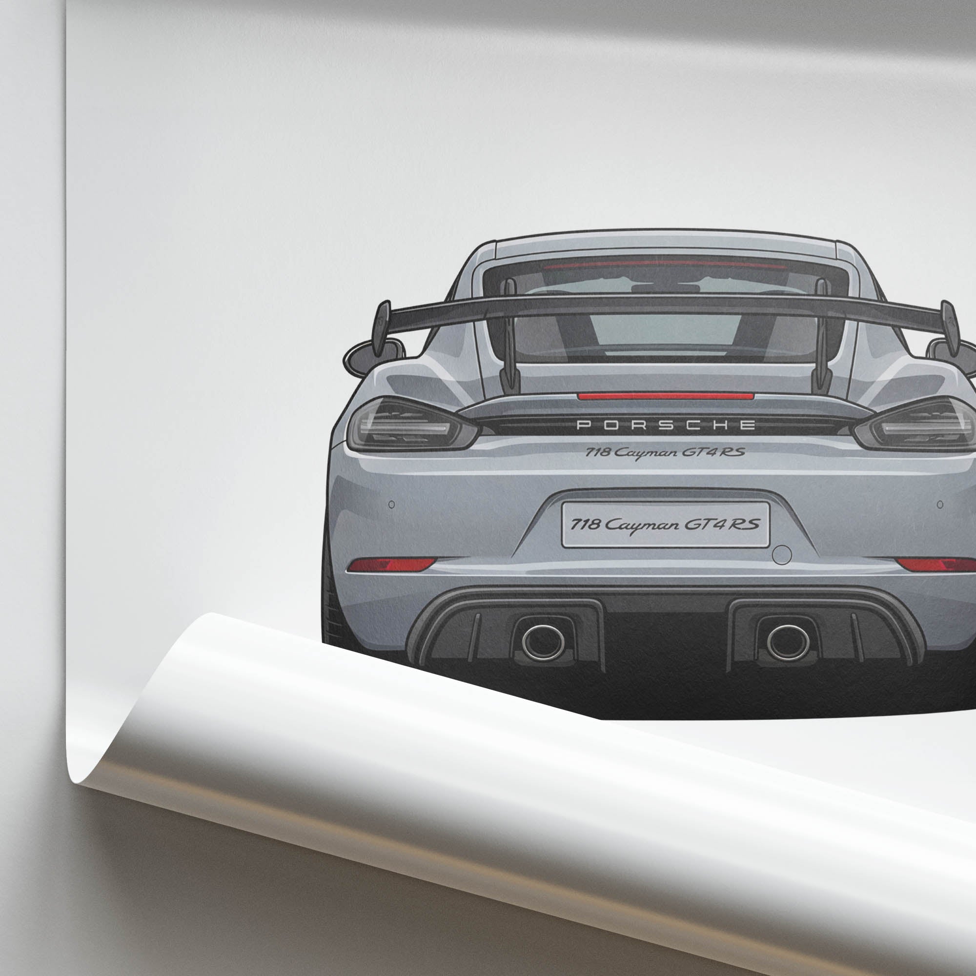 2022 Porsche 718 Cayman GT4 RS Arctic – Car Print