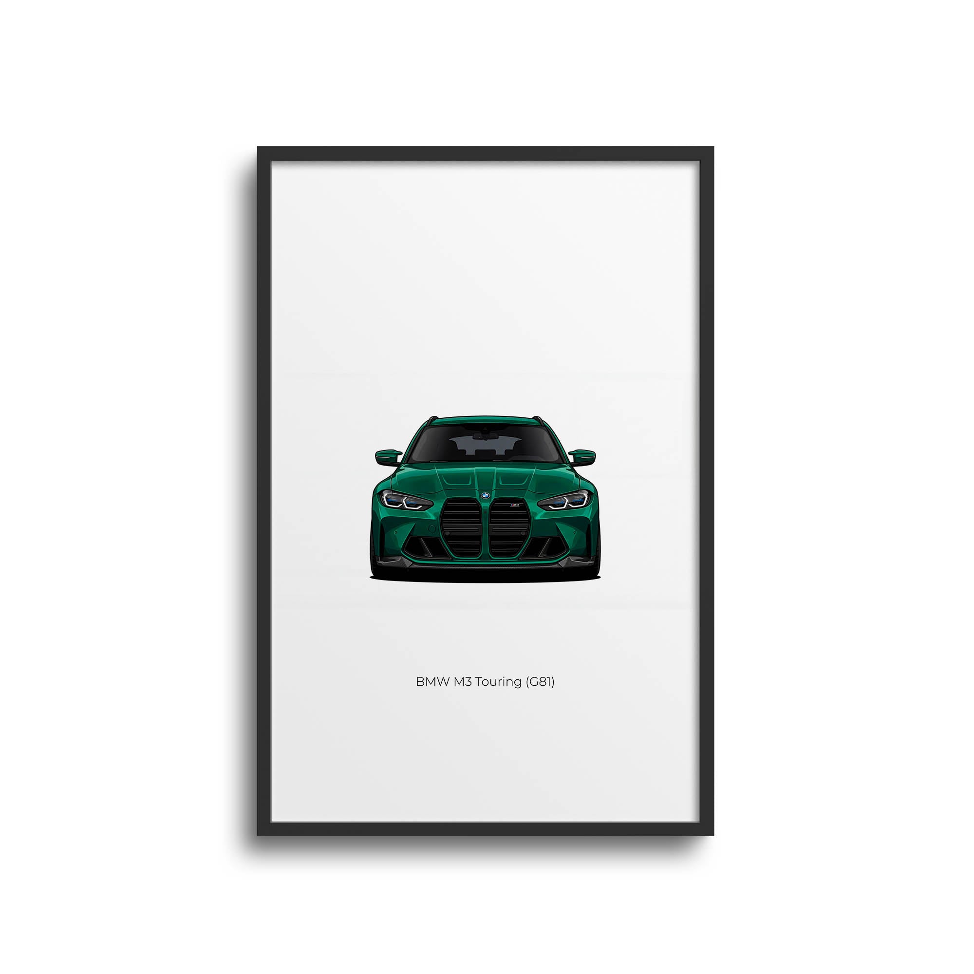 2023 Bmw M3 Touring G81 Isle Of Man Green Front View Poster