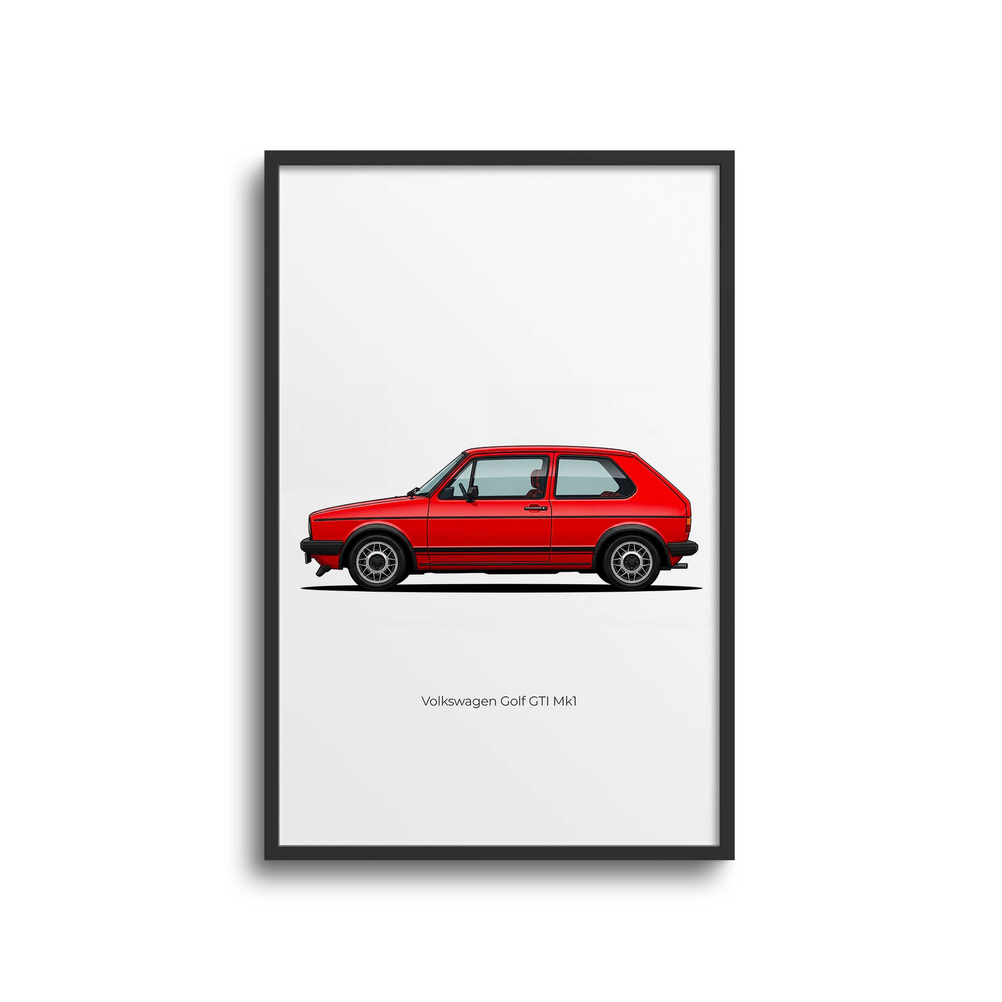 1976 Volkswagen Golf Gti MK1 Mars – Car Print (Side)