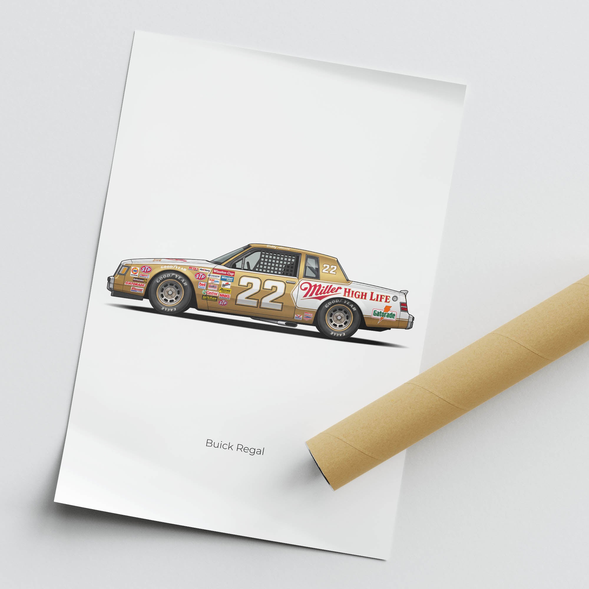 1983 Buick Regal Bobby Allison Miller High – Car Print