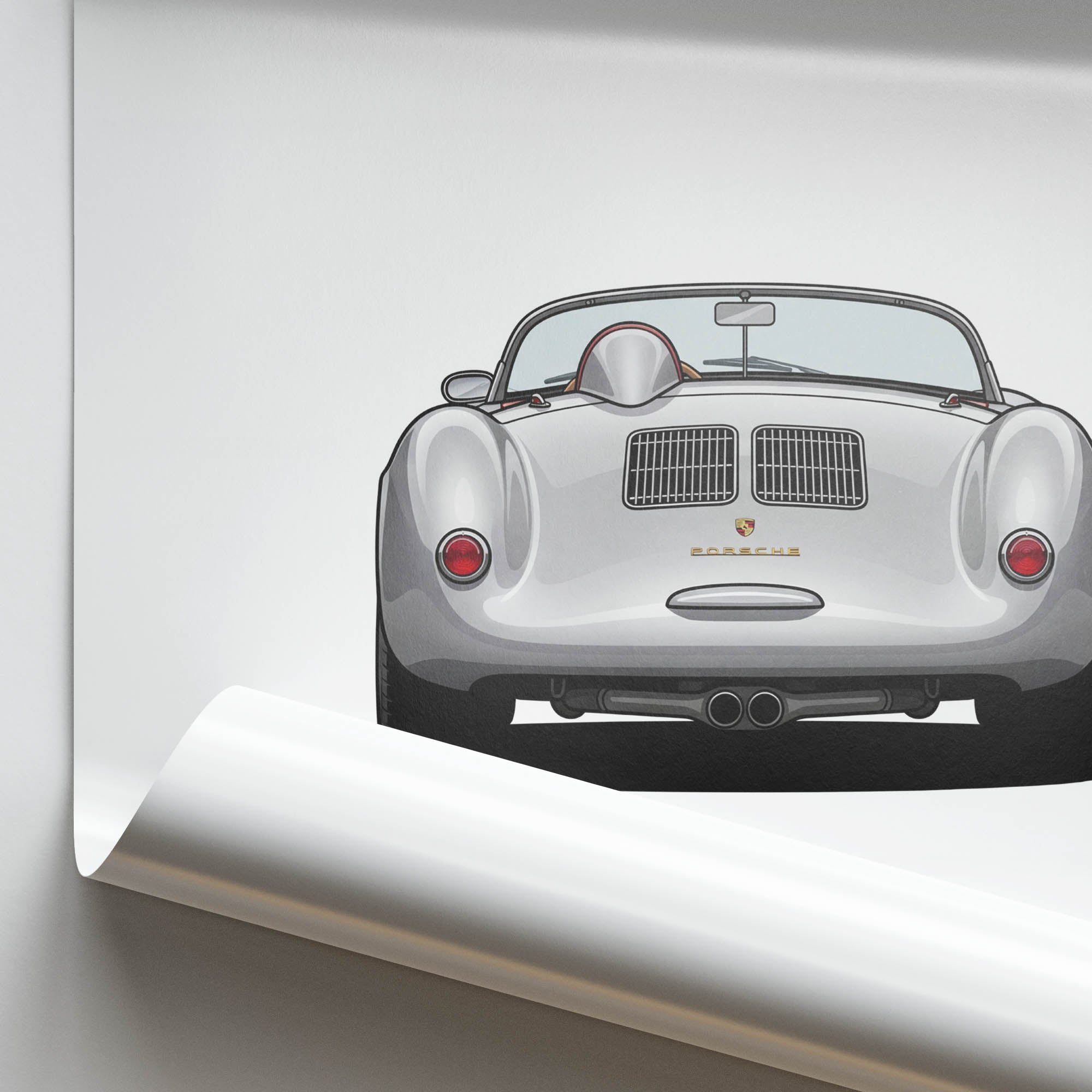 1955 Porsche 550 Spyder – Car Print (Back)
