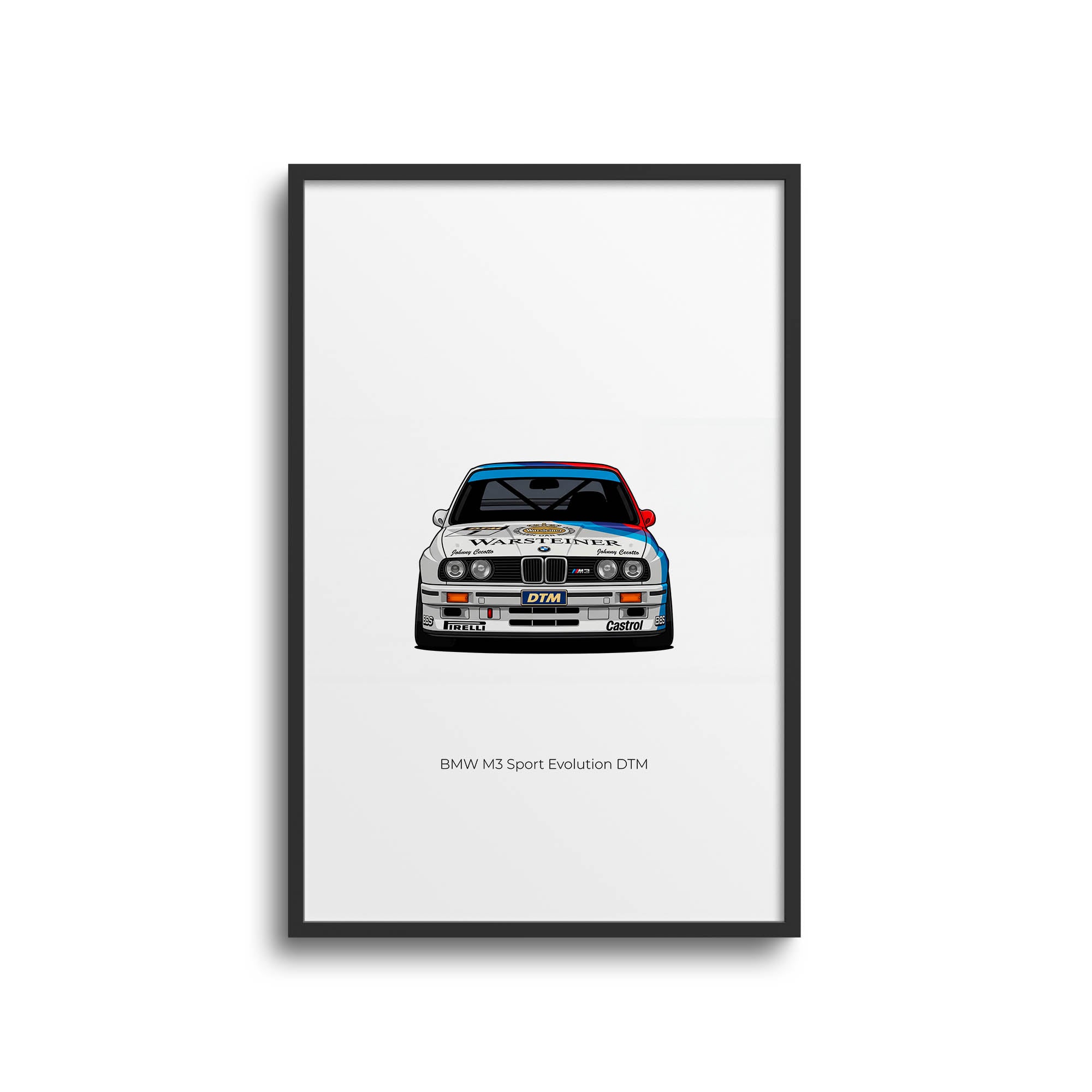 1990 BMW M3 Sport Evolution DTM Johnny – Car Print (Front)