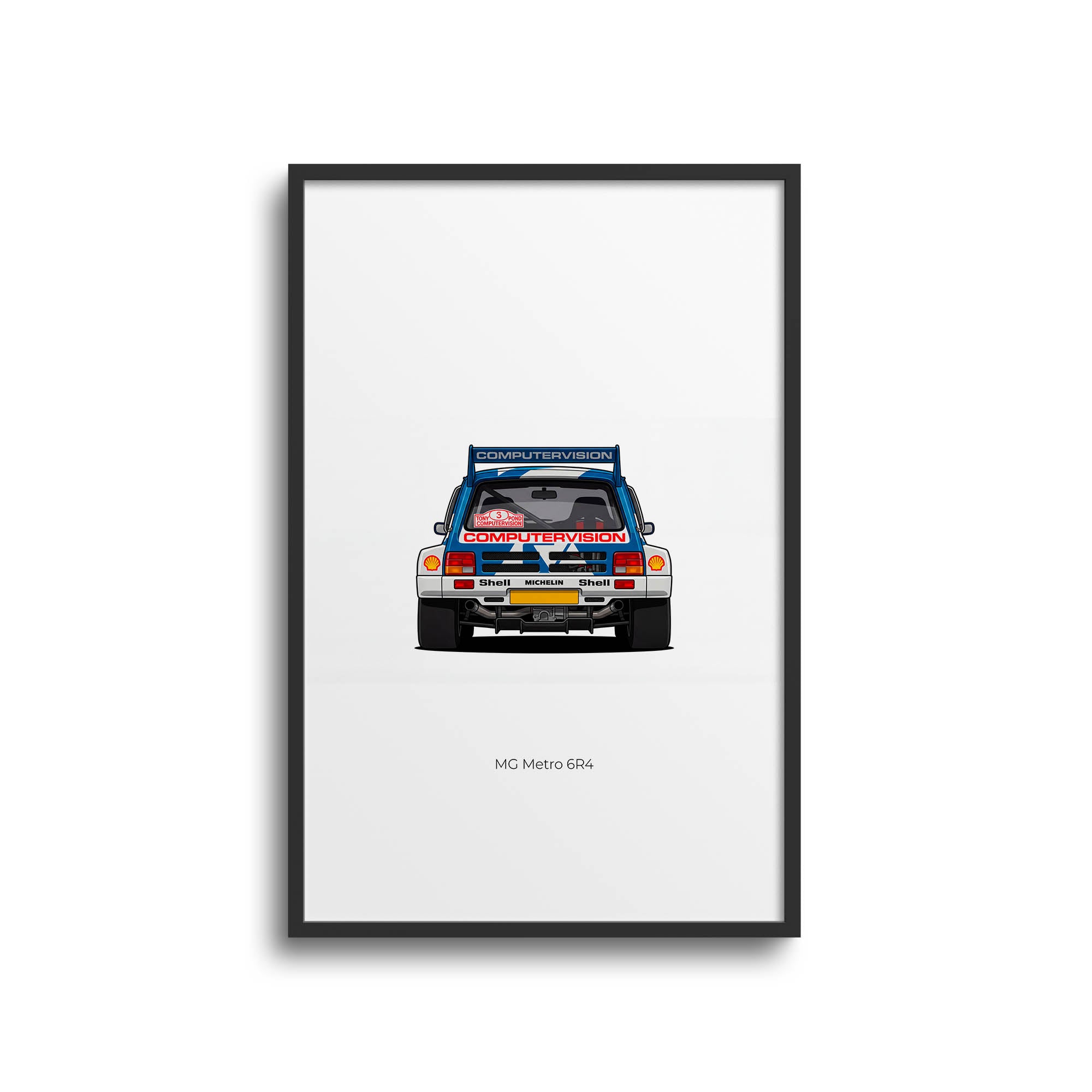 Mg Metro 6R4 Poster - 1986 Rally Tony Pond Artwork | Limited Edition Print