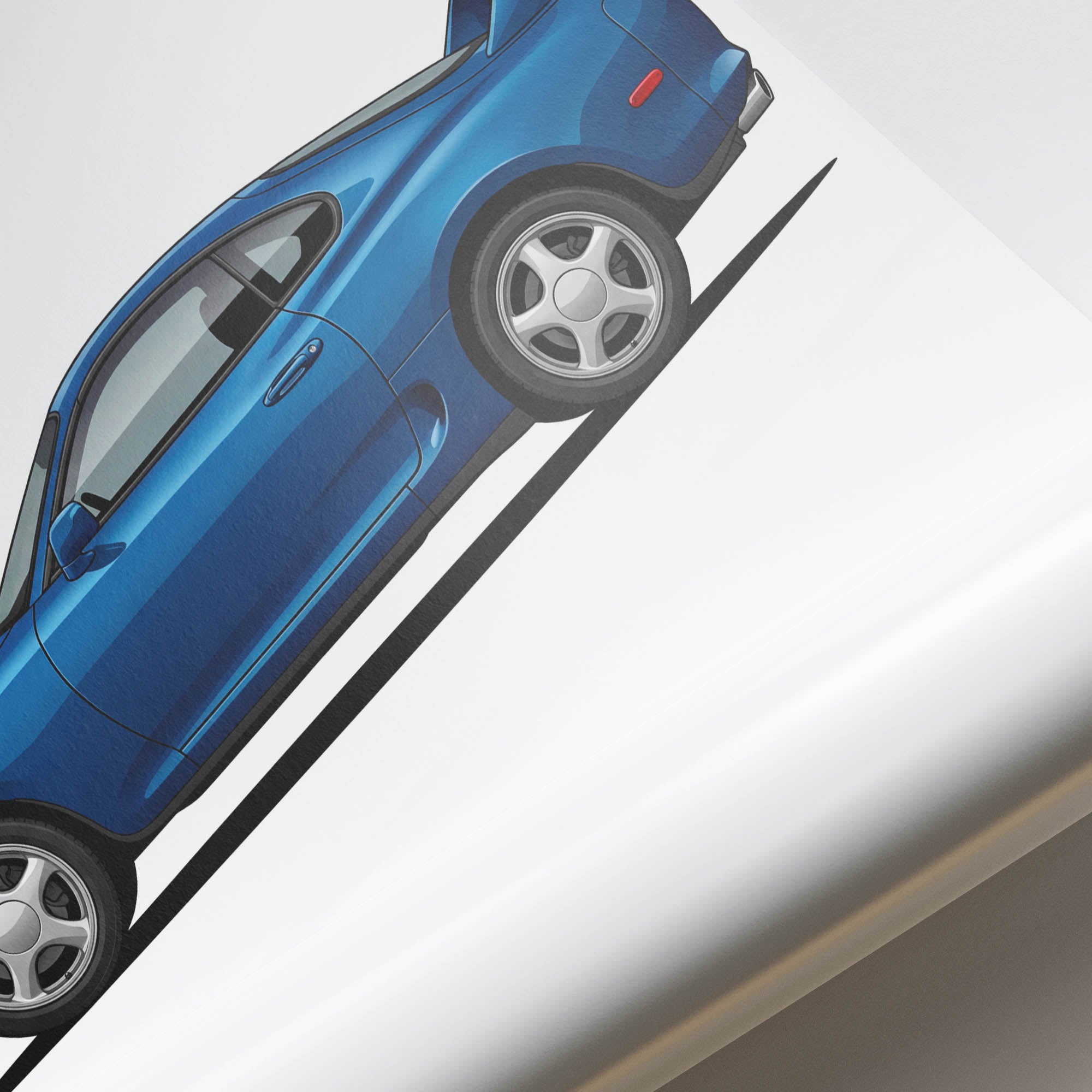 1993 Toyota Supra Turbo MK4 Baltic – Car Print (Side)