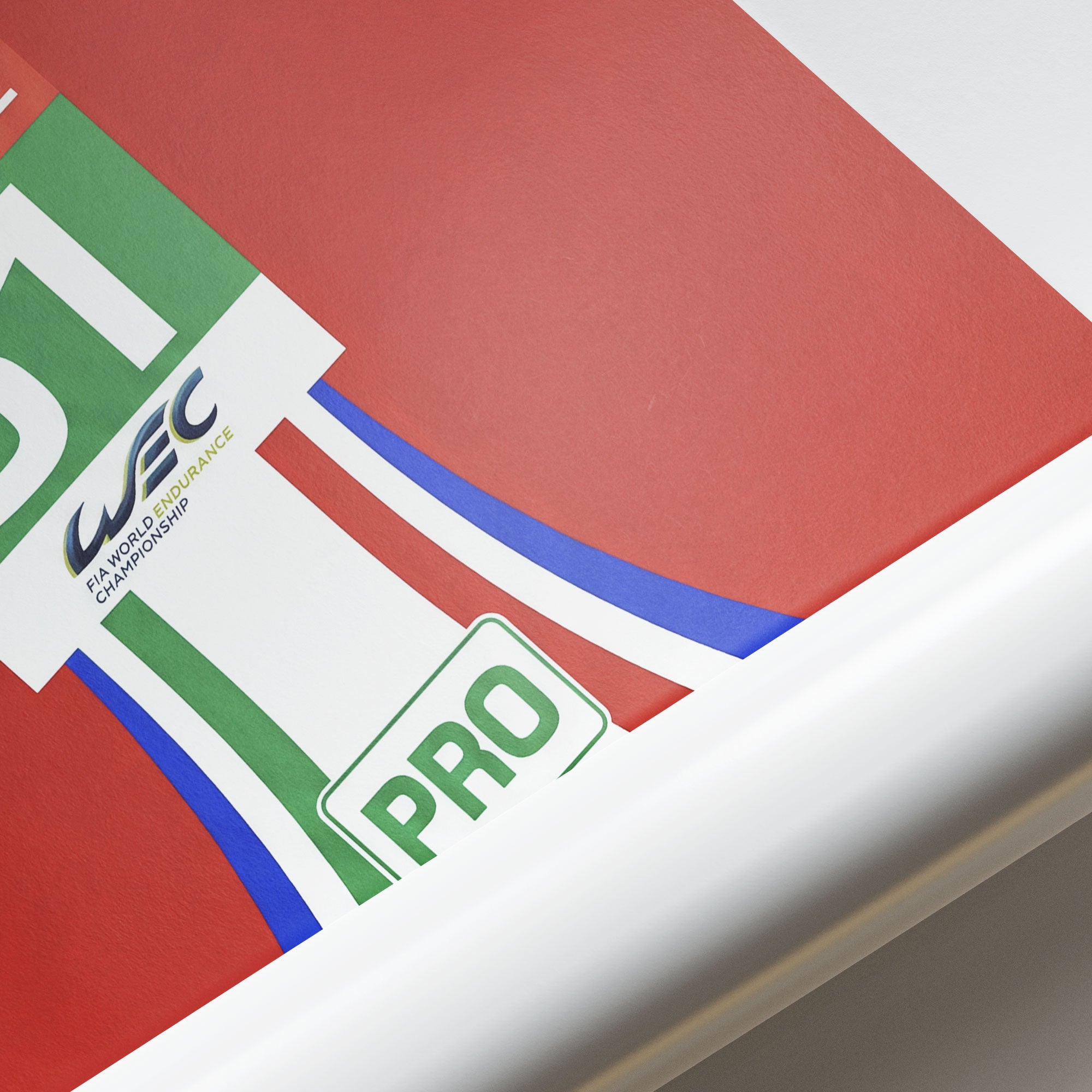 488 GTE LM Poster - Le Mans Racing Wall Art | Ferrari 488 Print Decor