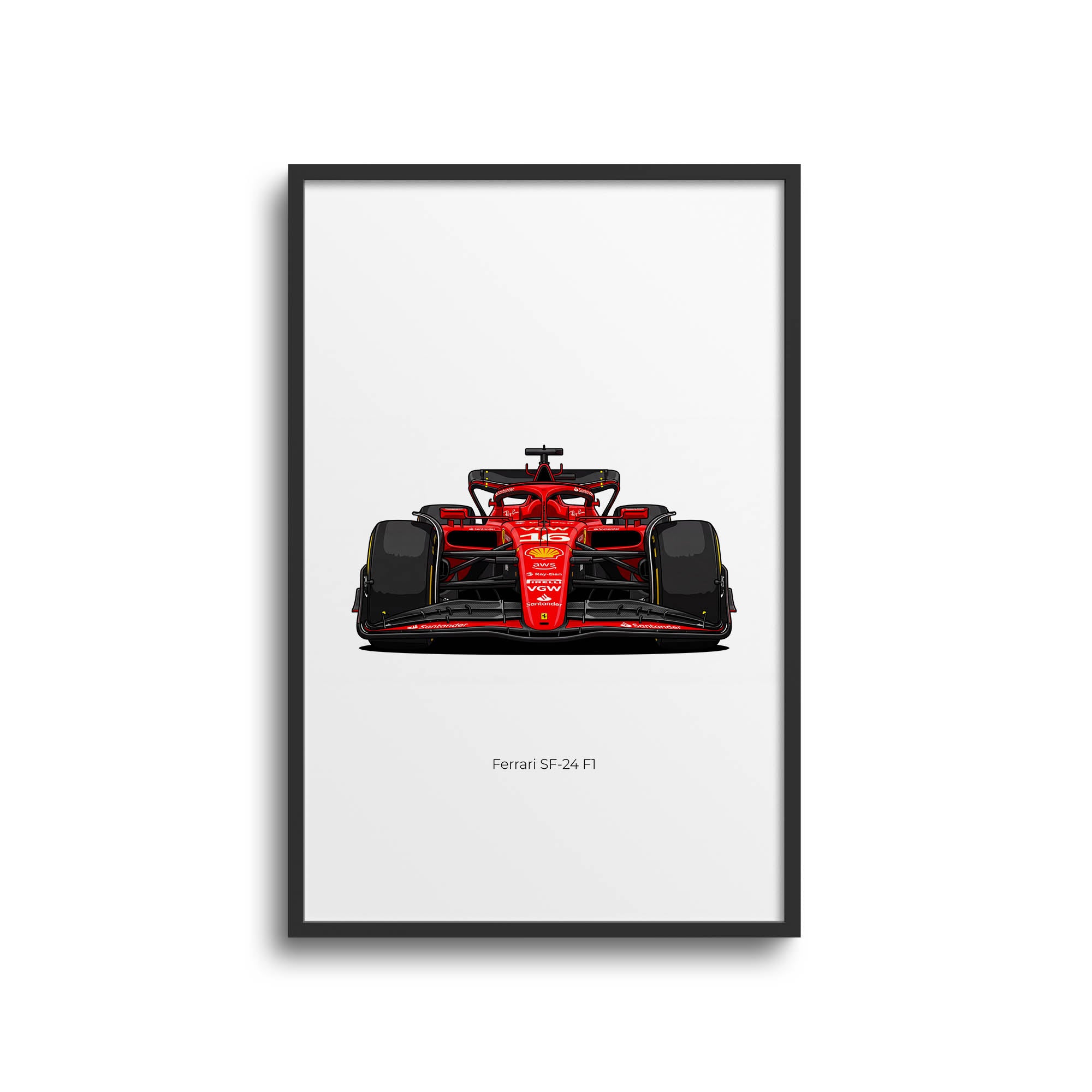 2024 Ferrari SF 24 Charles Leclerc – Car Print