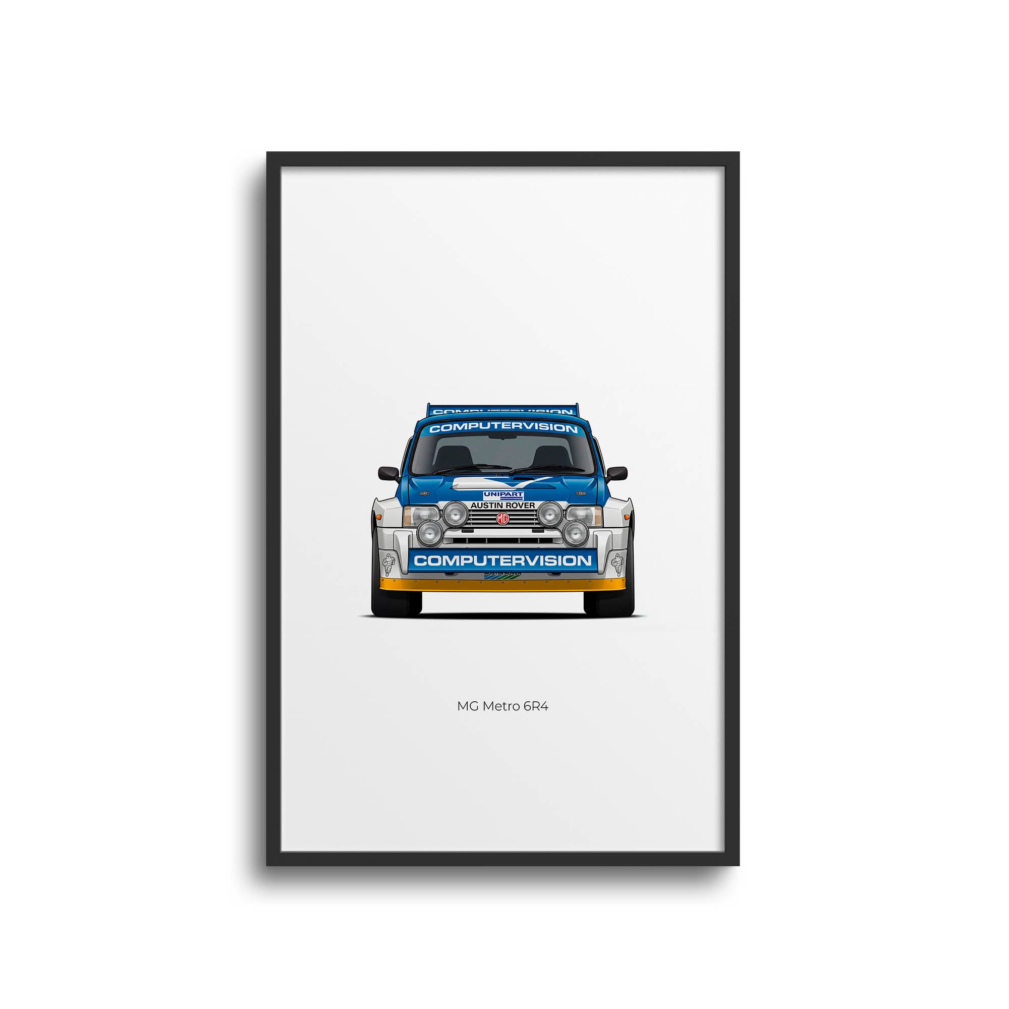 Mg Metro 6R4 Poster - 1986 Tony Pond Computervision Livery Rally Car Art Print