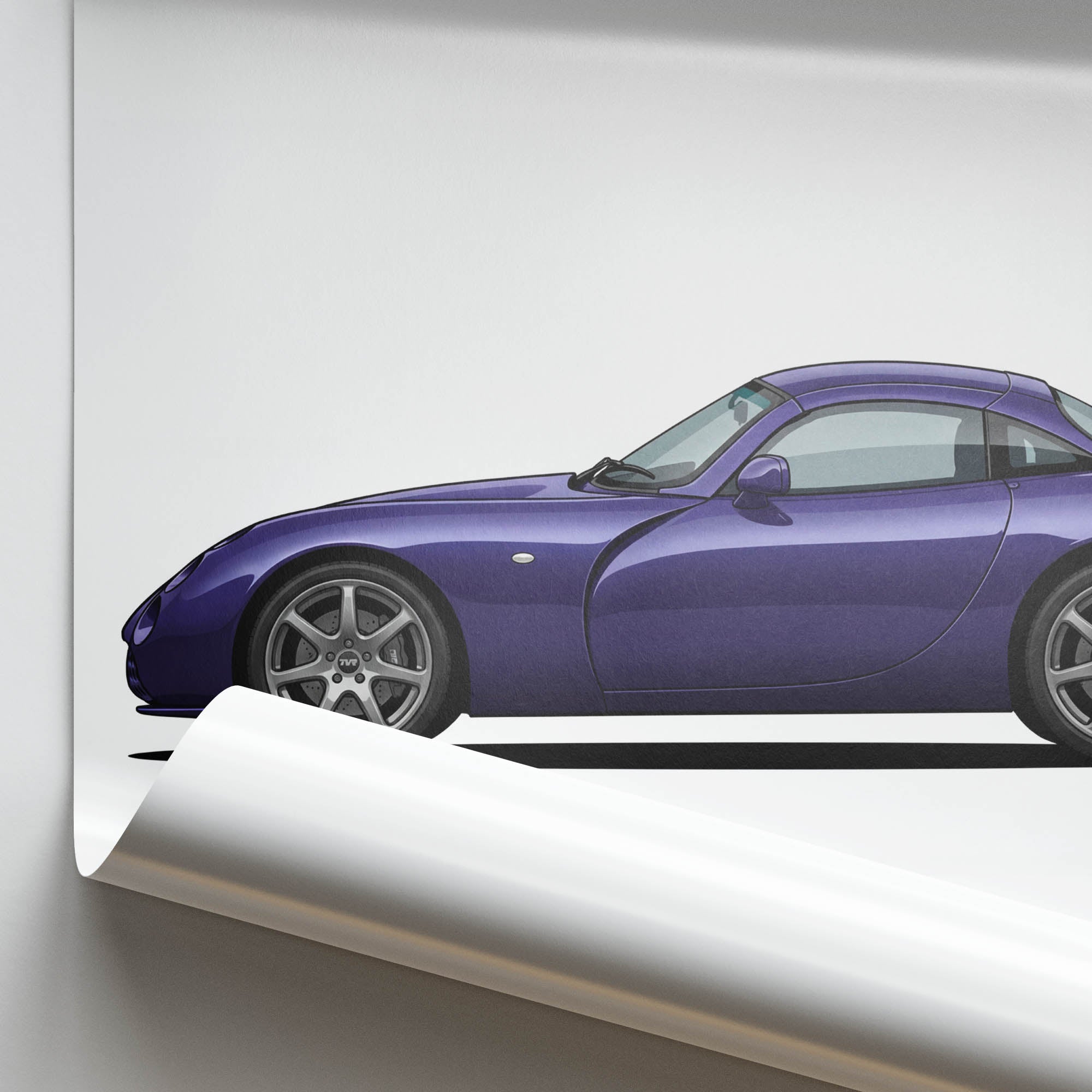 2005 Tvr Tuscan Speed Six Cascade Indigo – Car Print (Side)