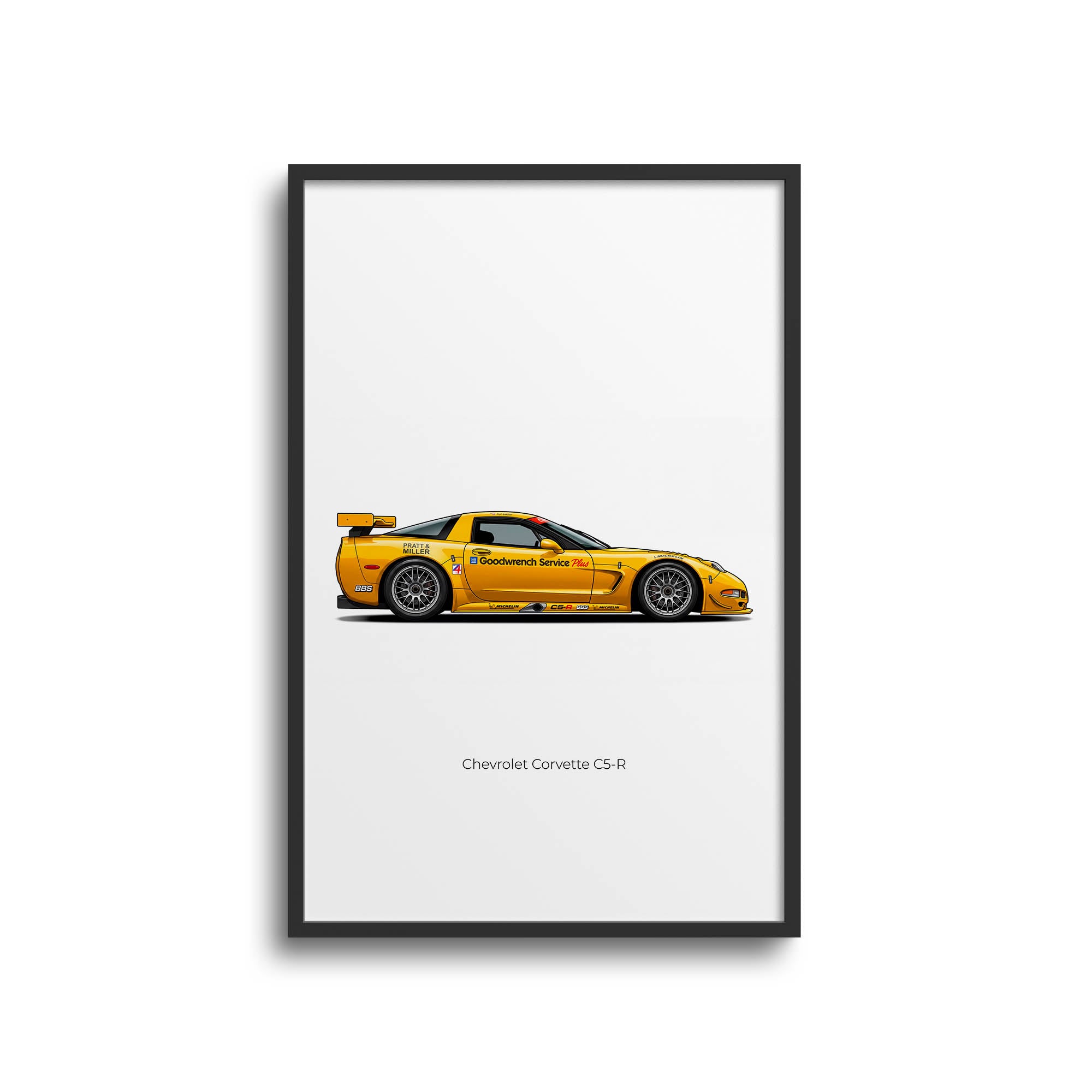 2001 Chevrolet Corvette C5 R Corvette – Car Print (Side)