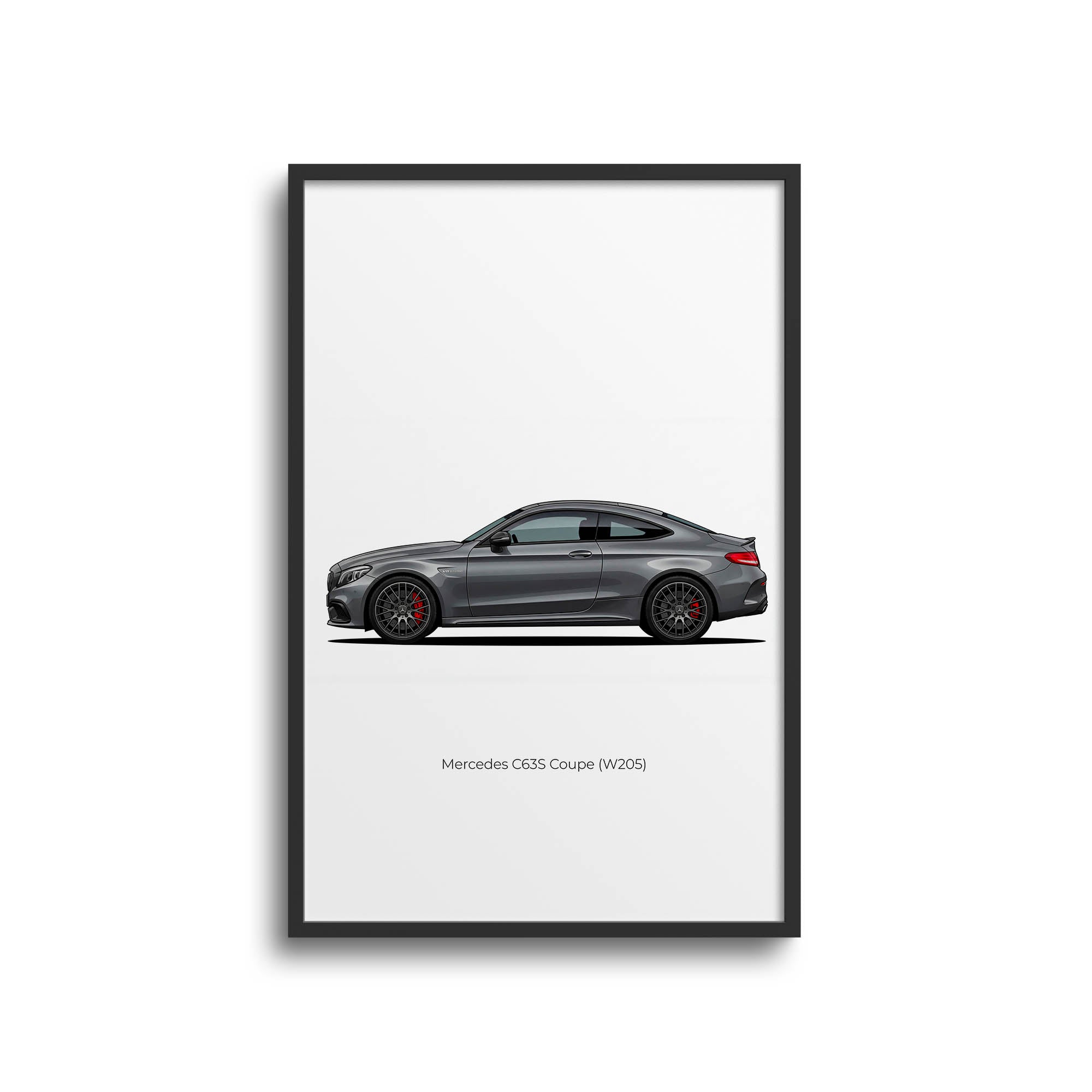 2021 Mercedes C63S Coupe W205 Selenite – Car Print