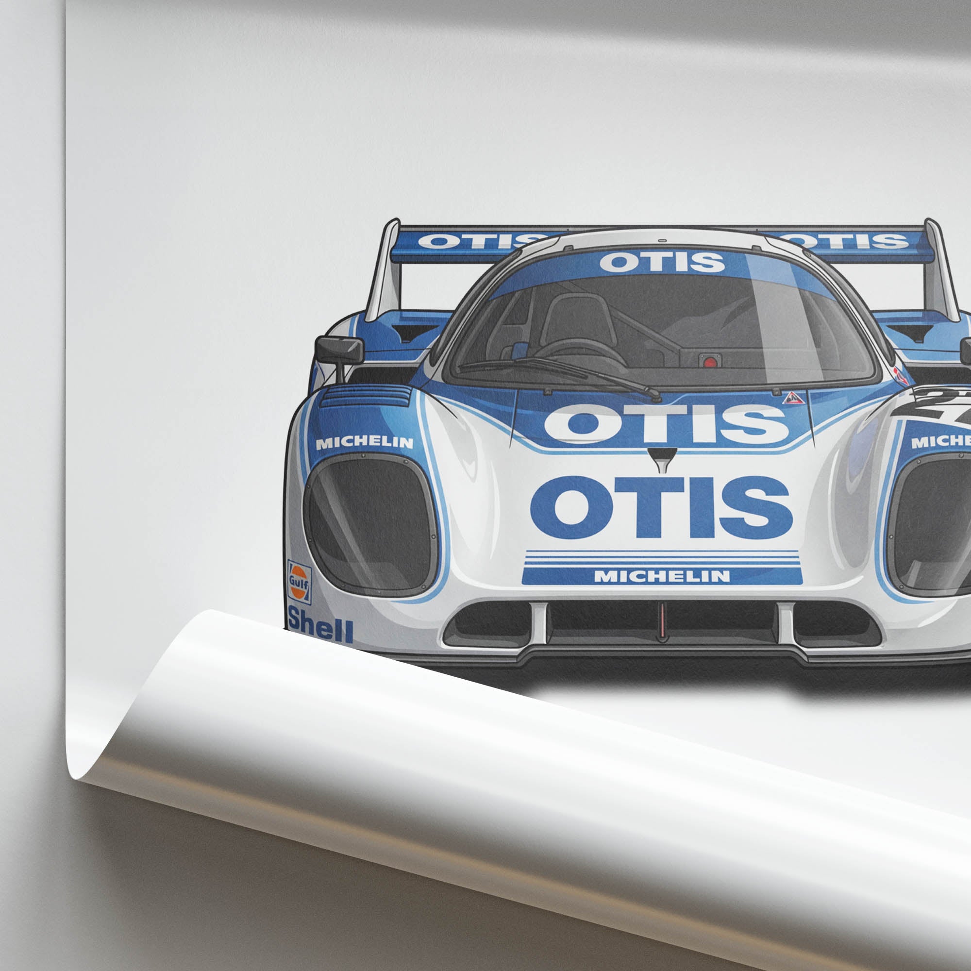 Rondeau M379 Poster – 1980 Race Car White Blue Livery Motorsport Print