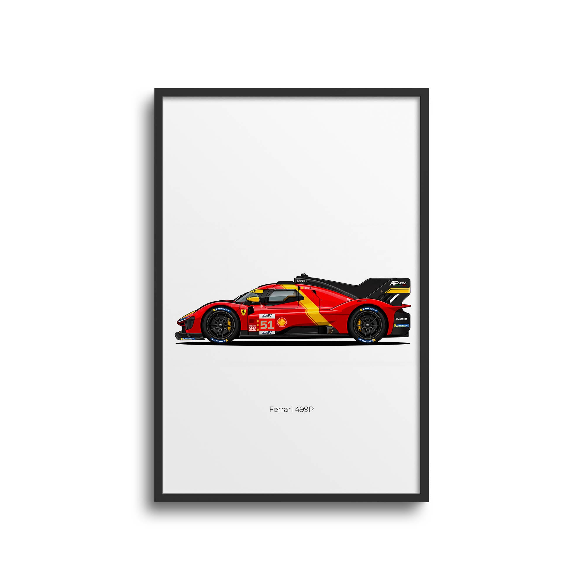 2023 Ferrari 499P Ferrari Hypercar – Car Print (Side)