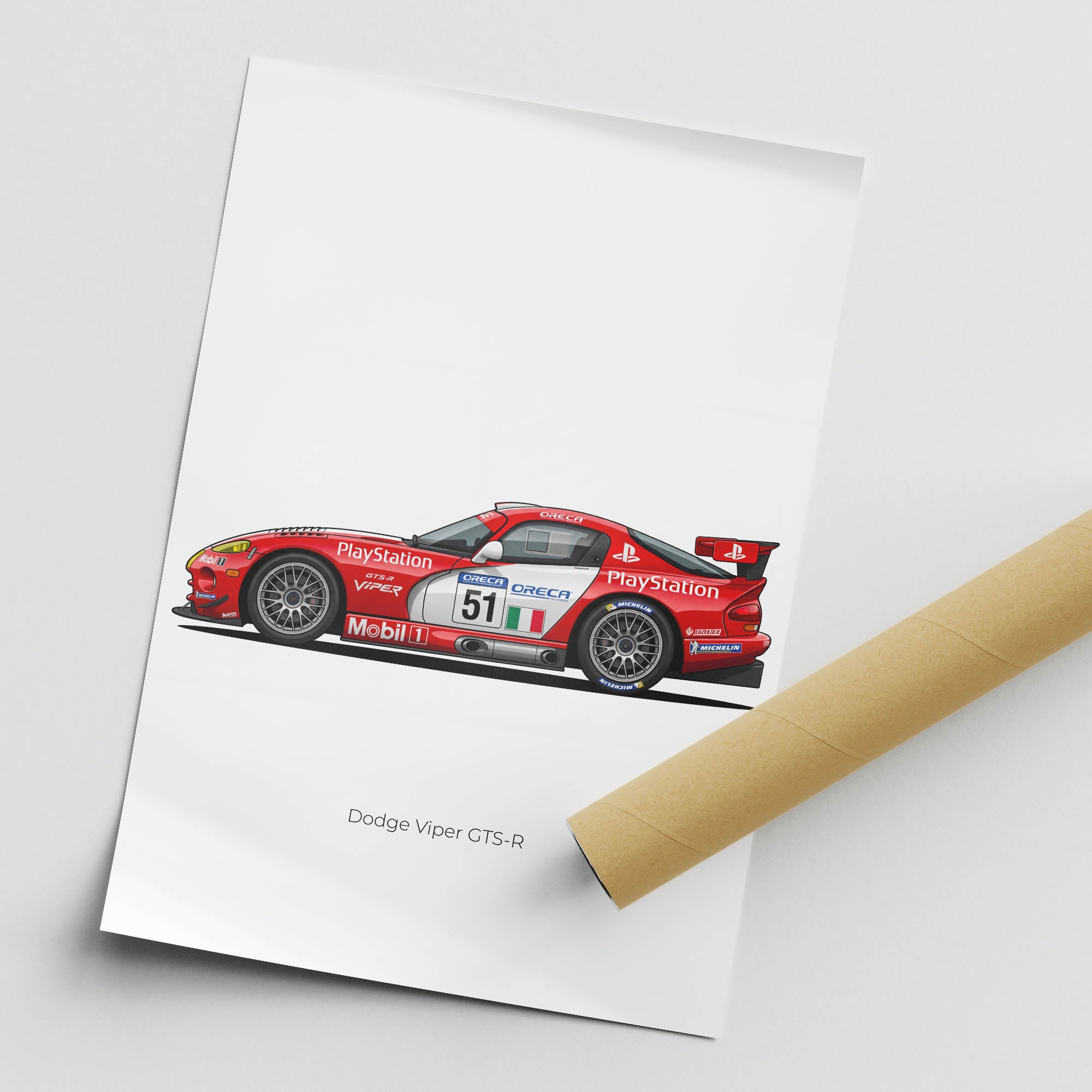 1999 Dodge Viper Gts R Oreca Playstation – Car Print