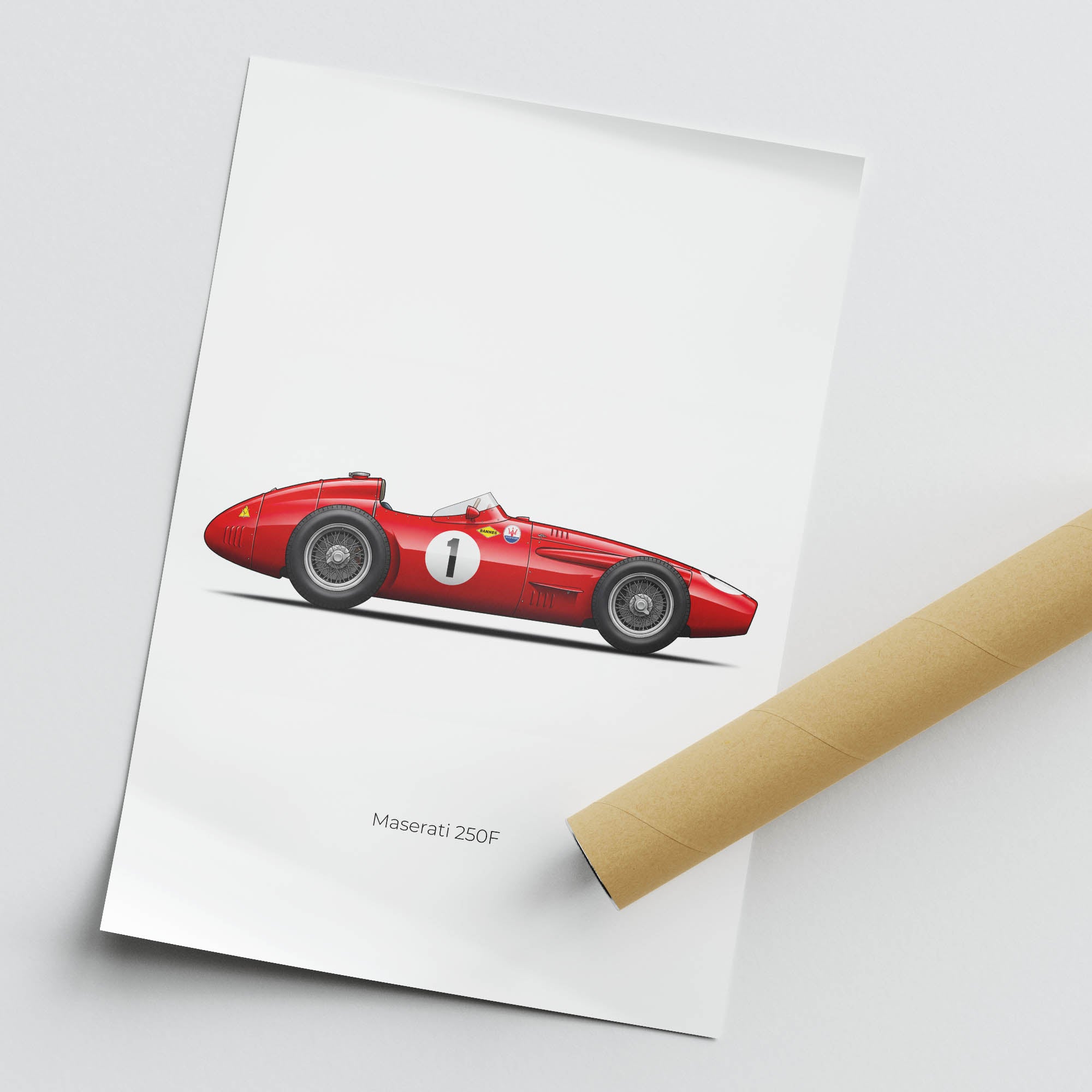 1957 Maserati 250F Juan Manuel Fangio – Car Print