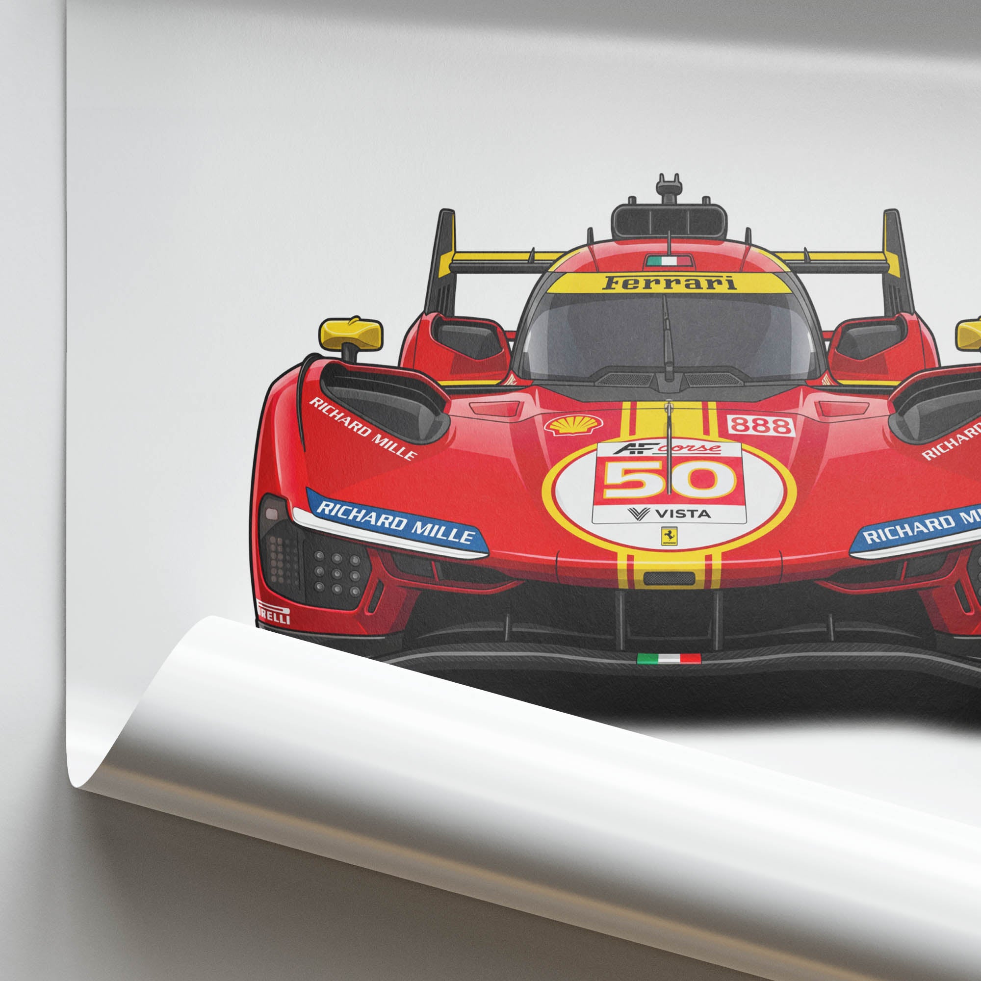 2023 Ferrari 499P Ferrari Hypercar – Car Print (Front)