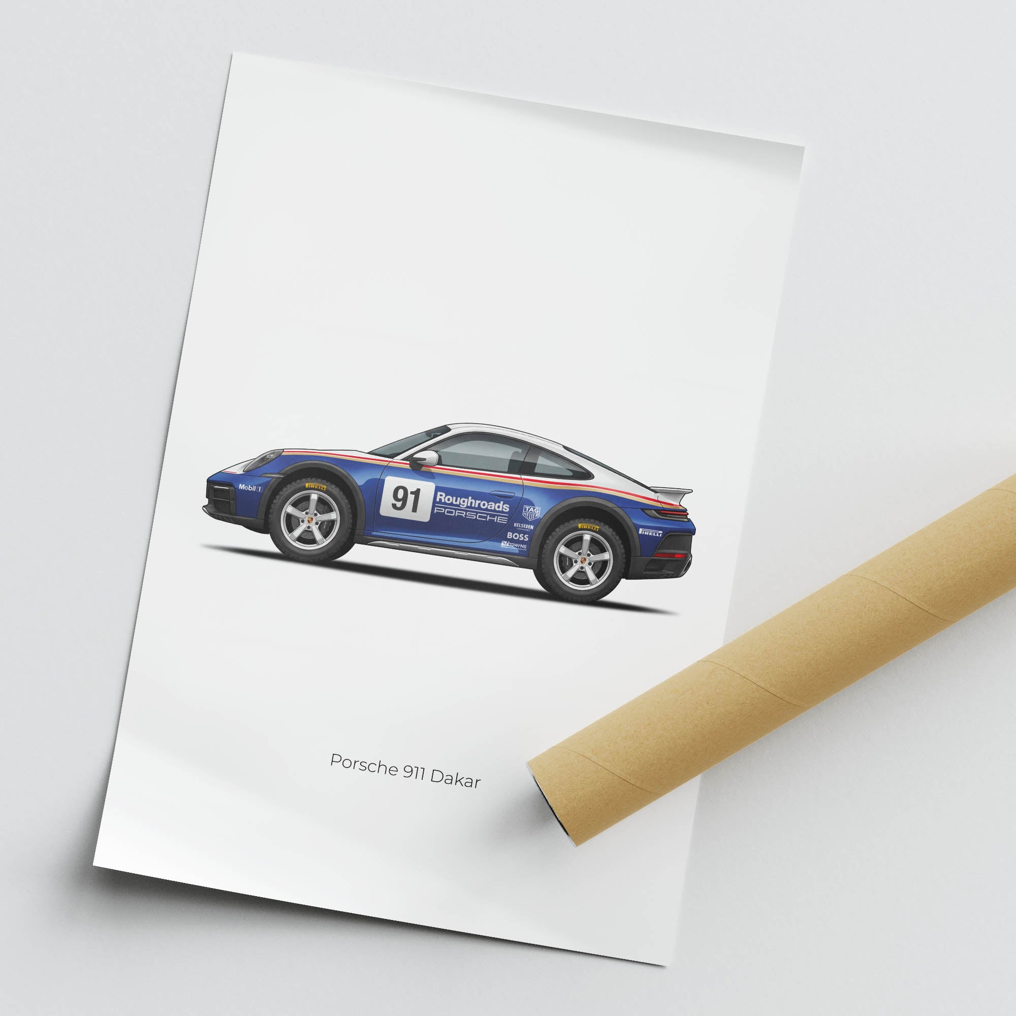 2024 Porsche 911 Roughroads – Car Print (Side)
