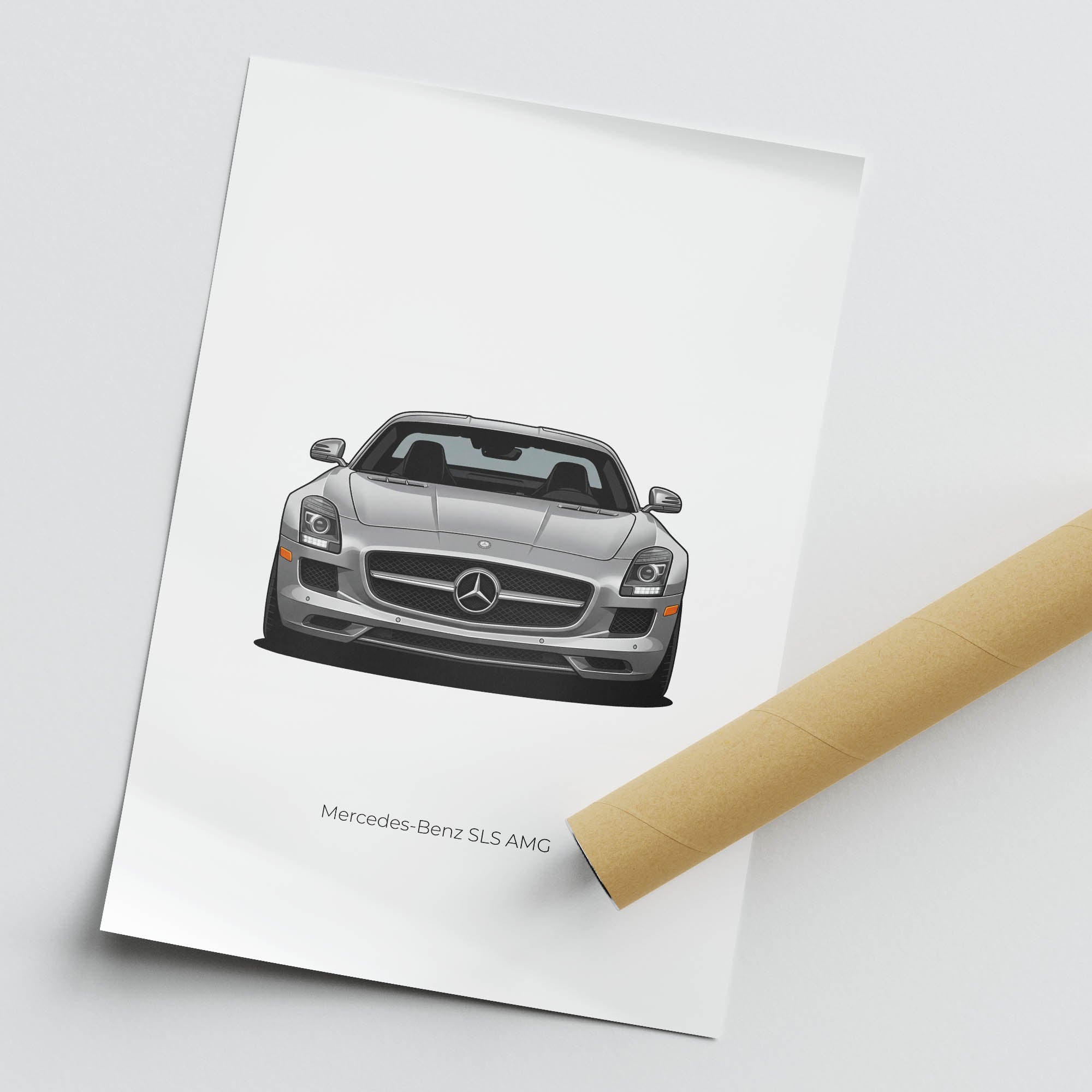 2010 Mercedes-Benz SLS AMG Iridium – Car Print (Front)