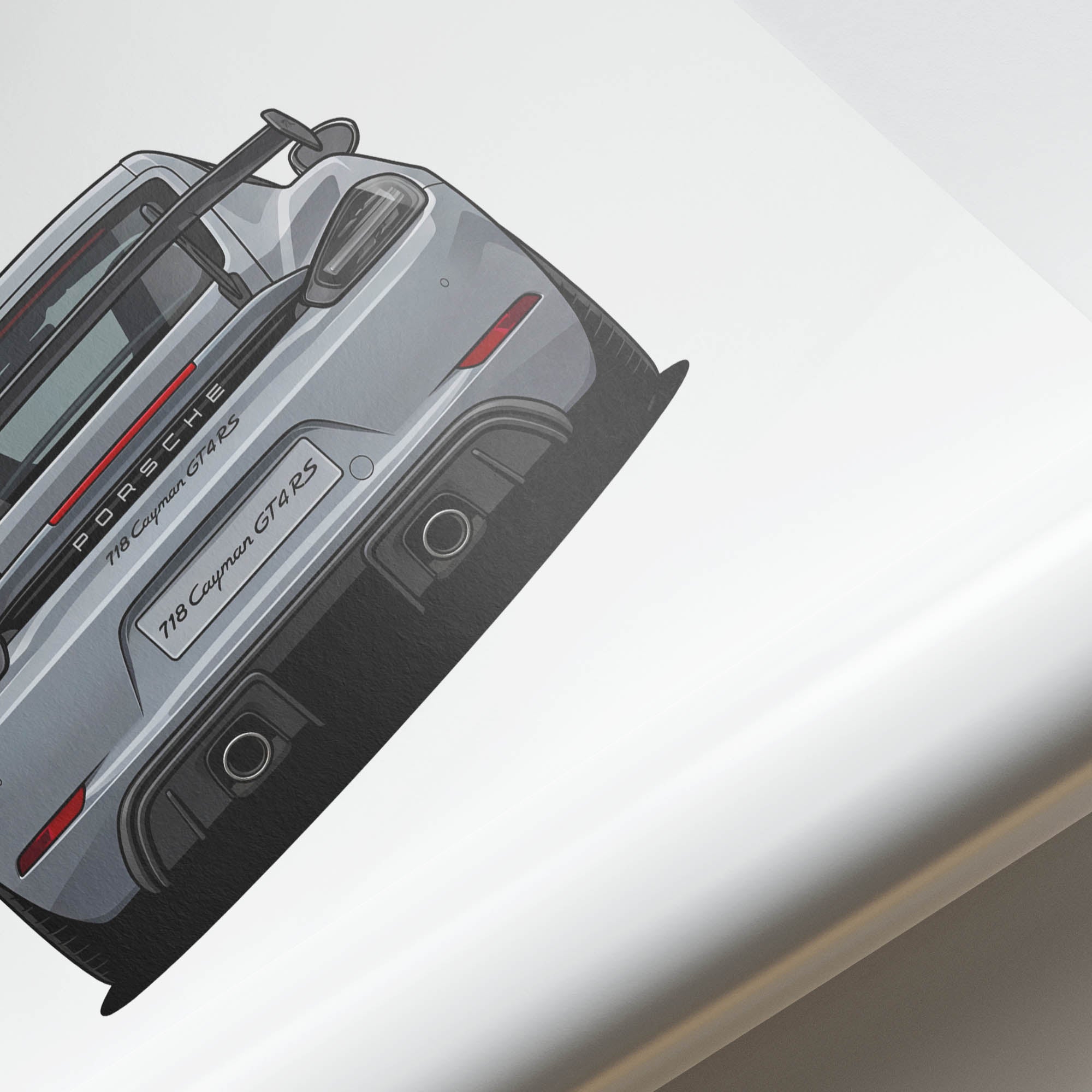2022 Porsche 718 Cayman GT4 RS Arctic – Car Print
