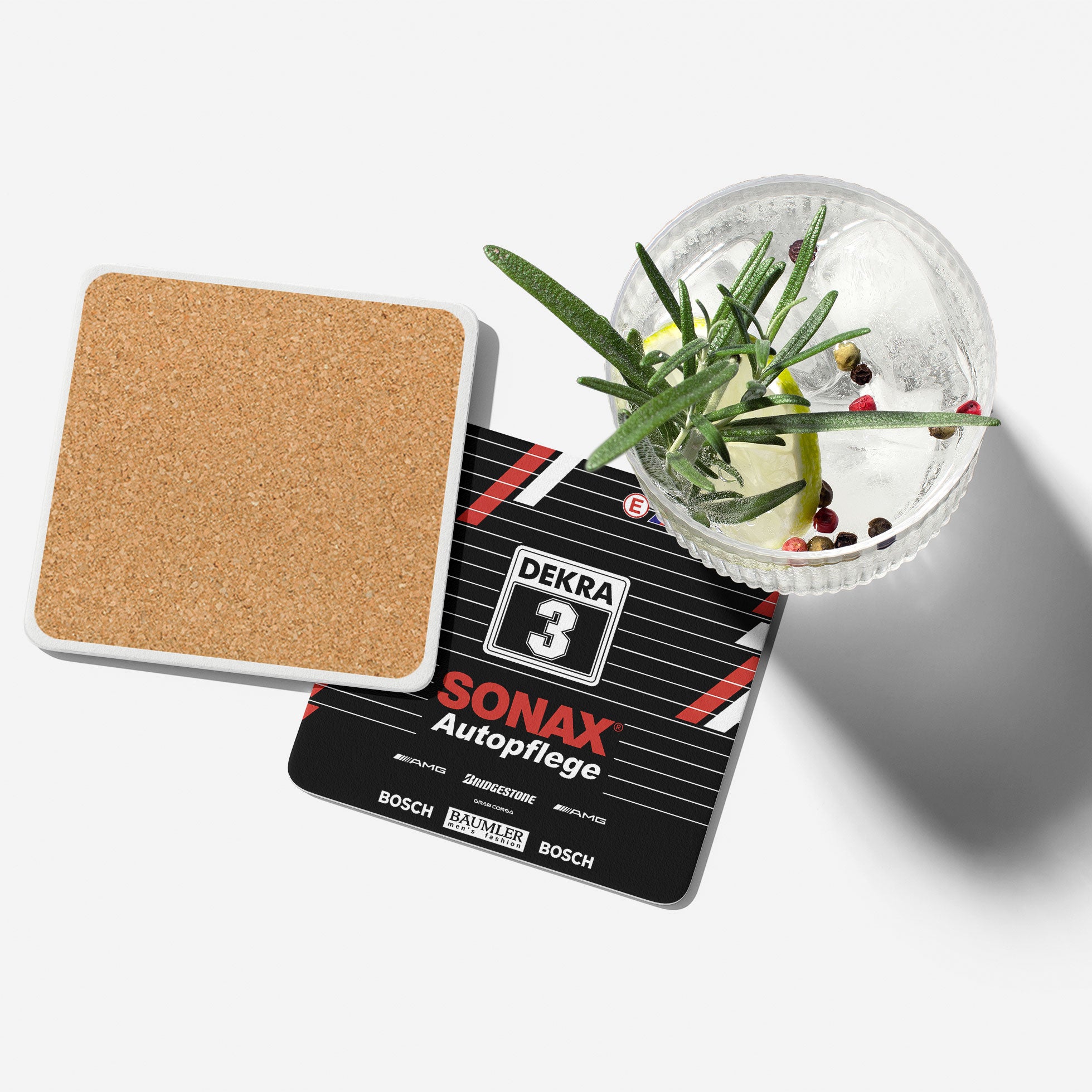 190E Evo II Coaster – DTM Race Car Table Protector | 1992 Racing Champion Decor