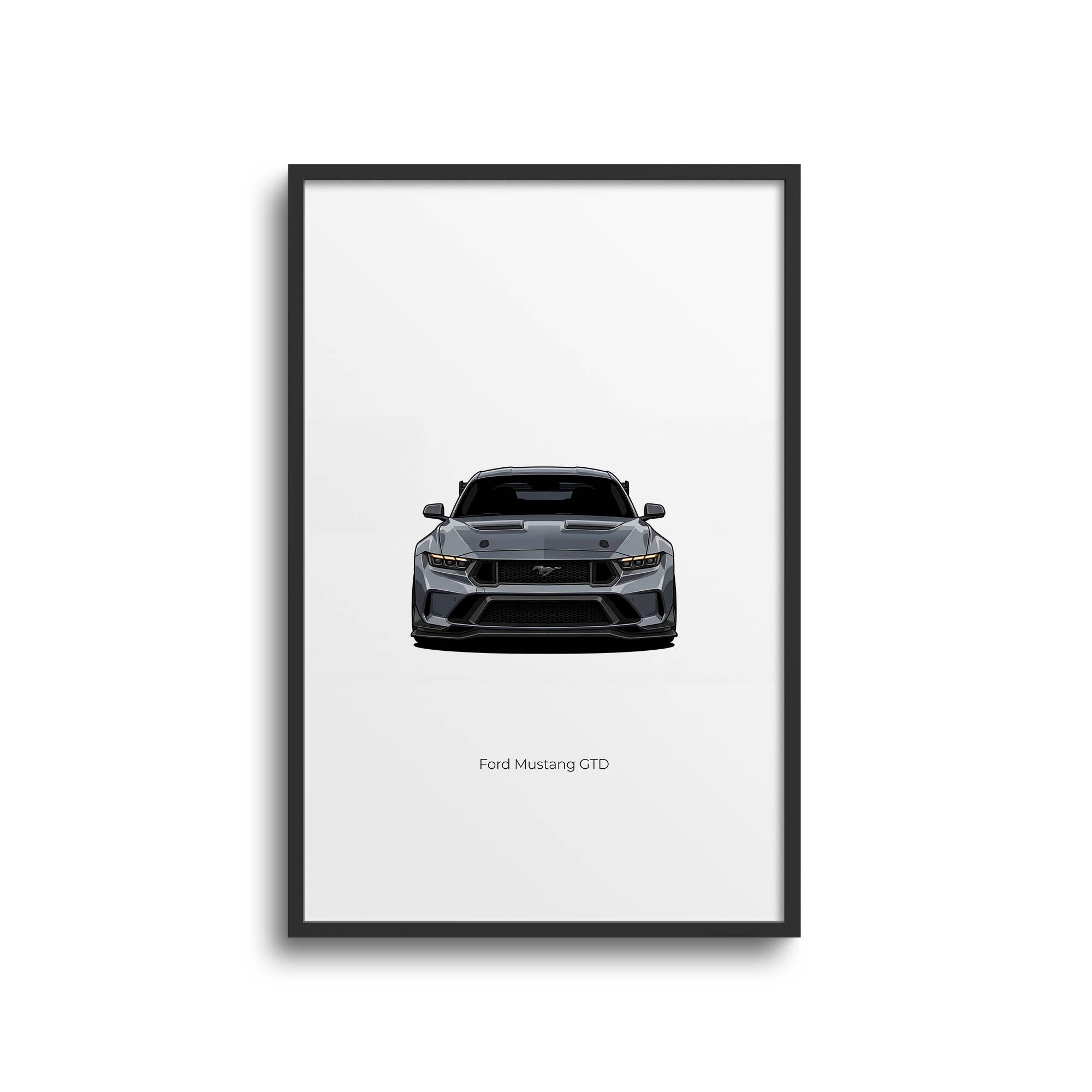 Ford Mustang Poster - 2025 Mustang GTD Polymimetic Gray Car Wall Art Print