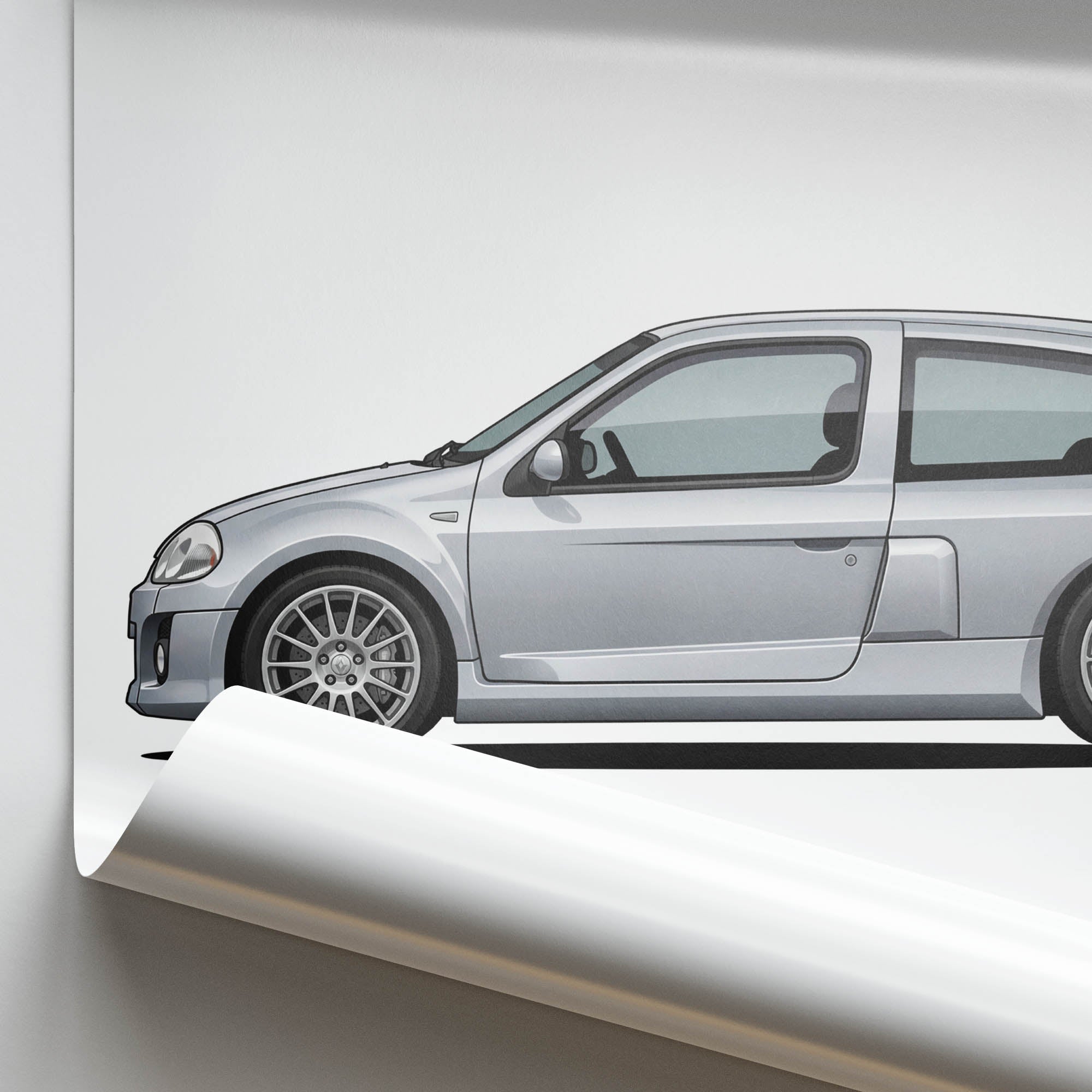 2003 Renault Clio V6 Phase 1 Iceberg – Car Print (Side)