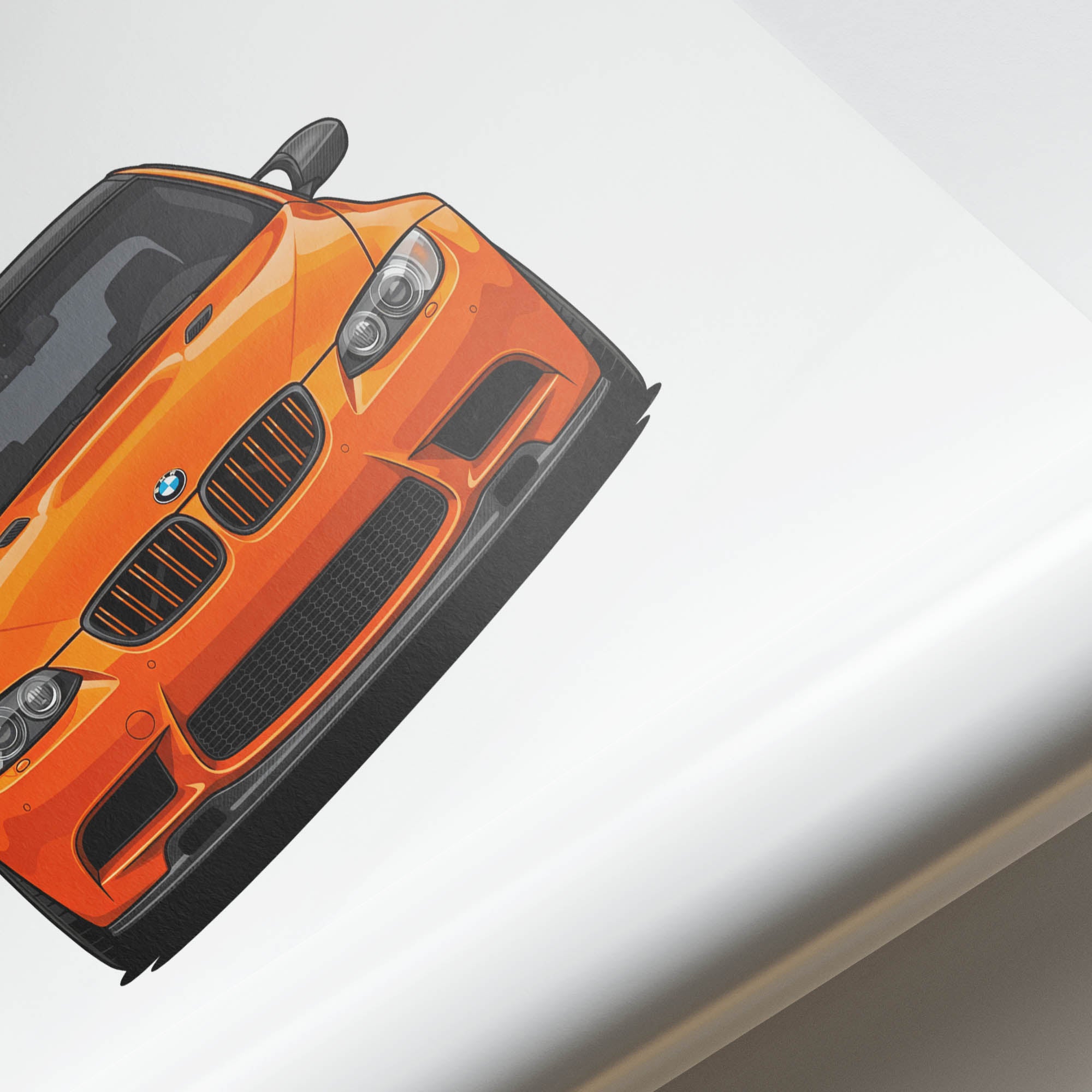 2010 BMW M3 Gts E92 Fire – Car Print (Front)