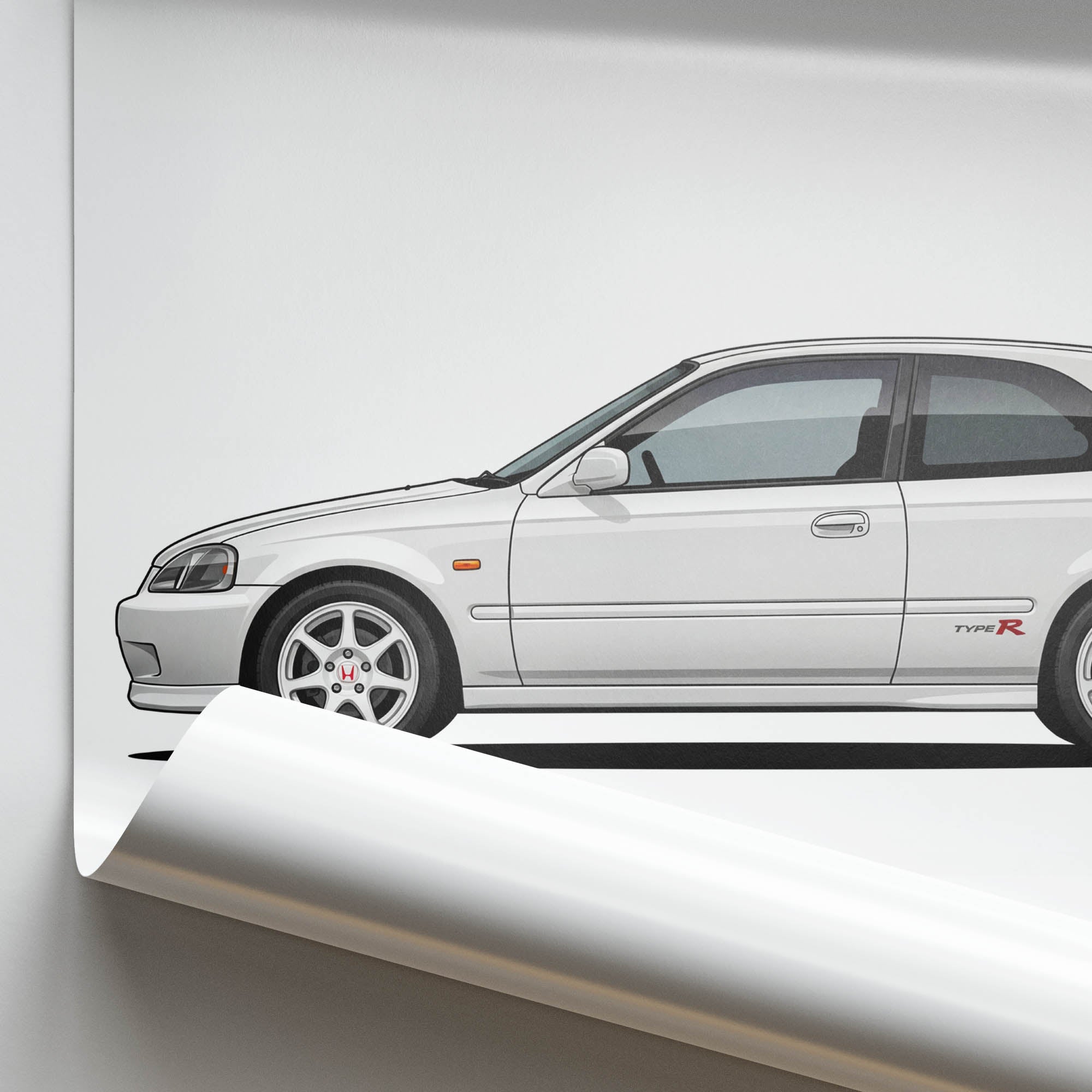 1997 Honda Civic Type R EK9 Championship – Car Print (Side)