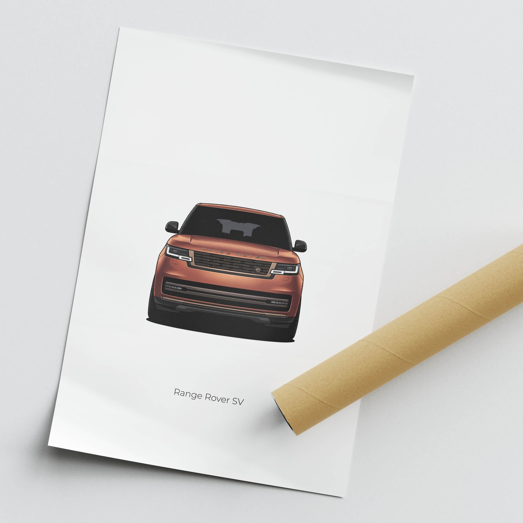 2023 Range Rover SV Sunrise Copper Satin – Car Print (Front)