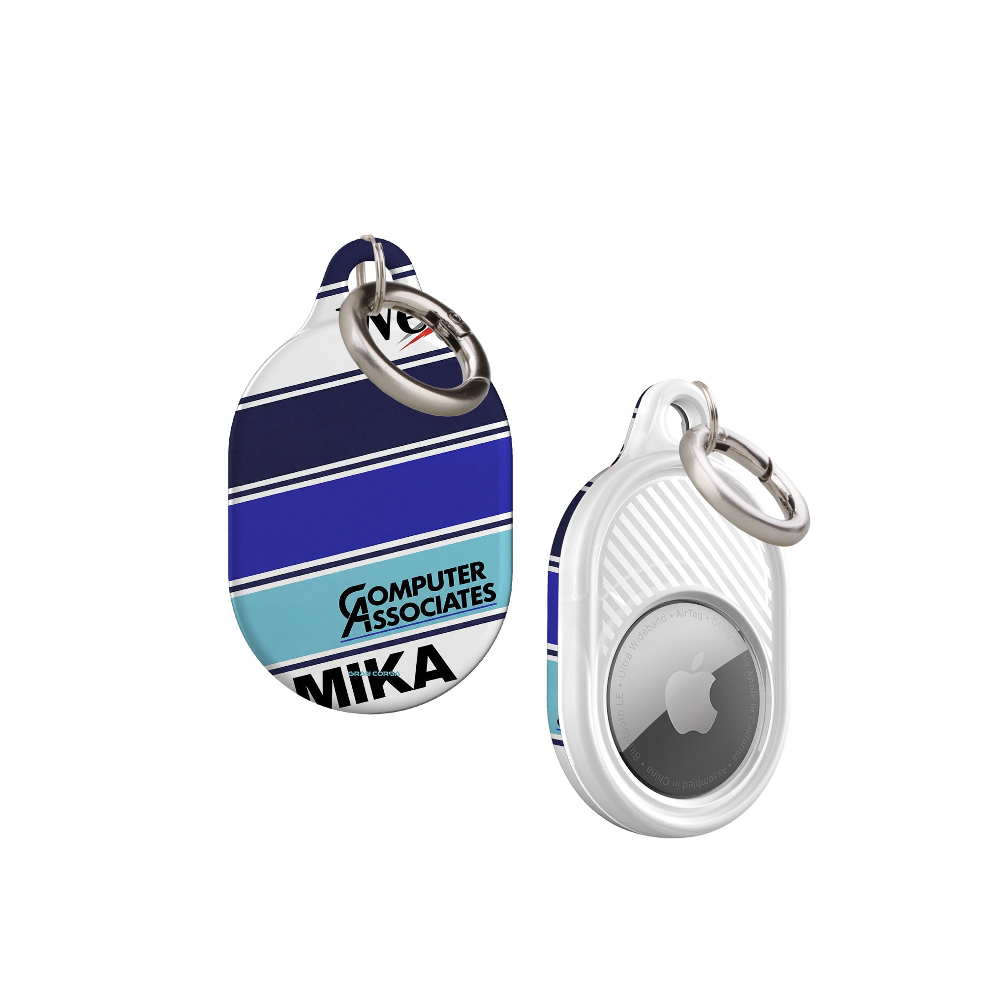 Mika Hakkinen AirTag Case - Durable F1 Fan Protection Cover by Gran Corsa