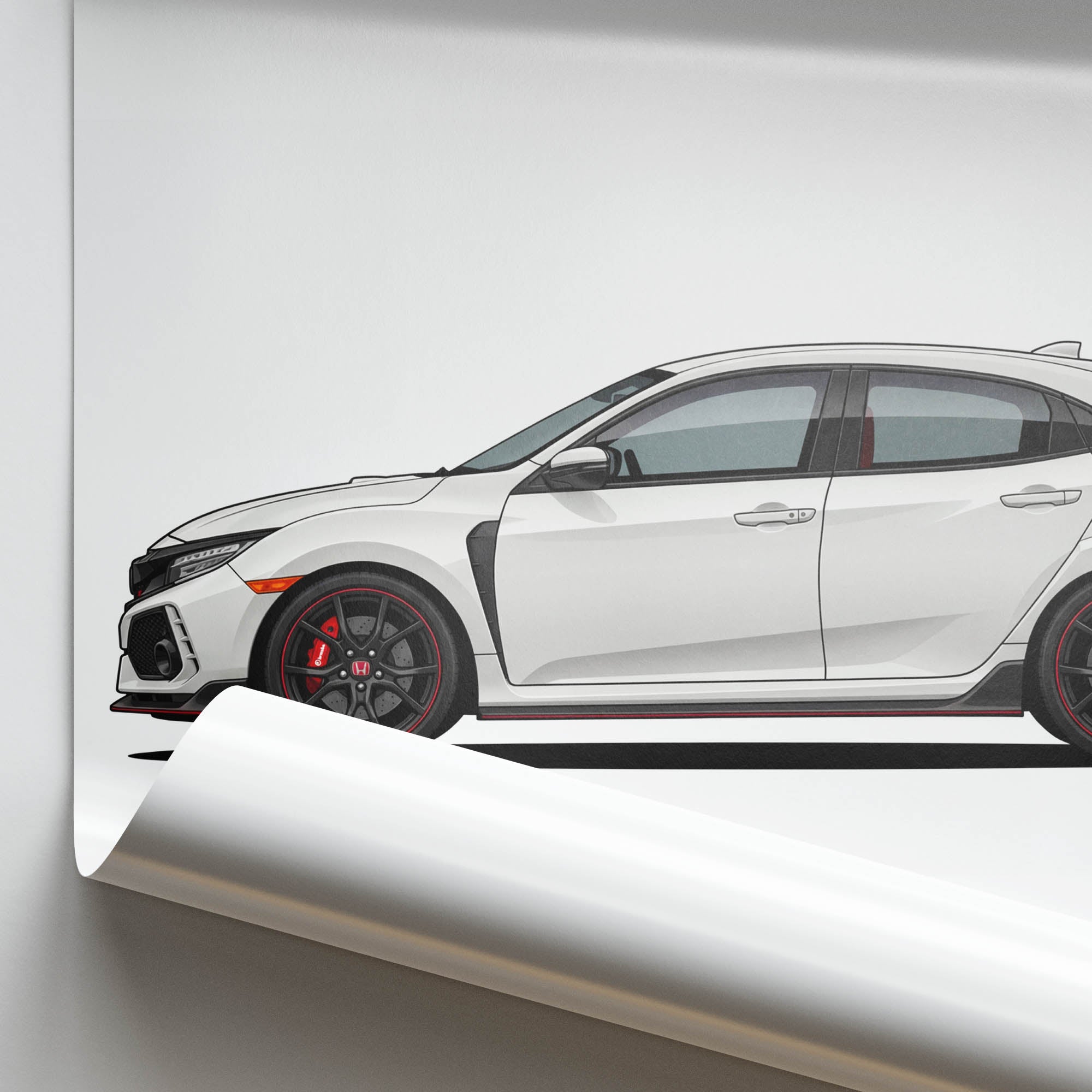 2017 Honda Civic Type R FK8 Championship – Car Print (Side)
