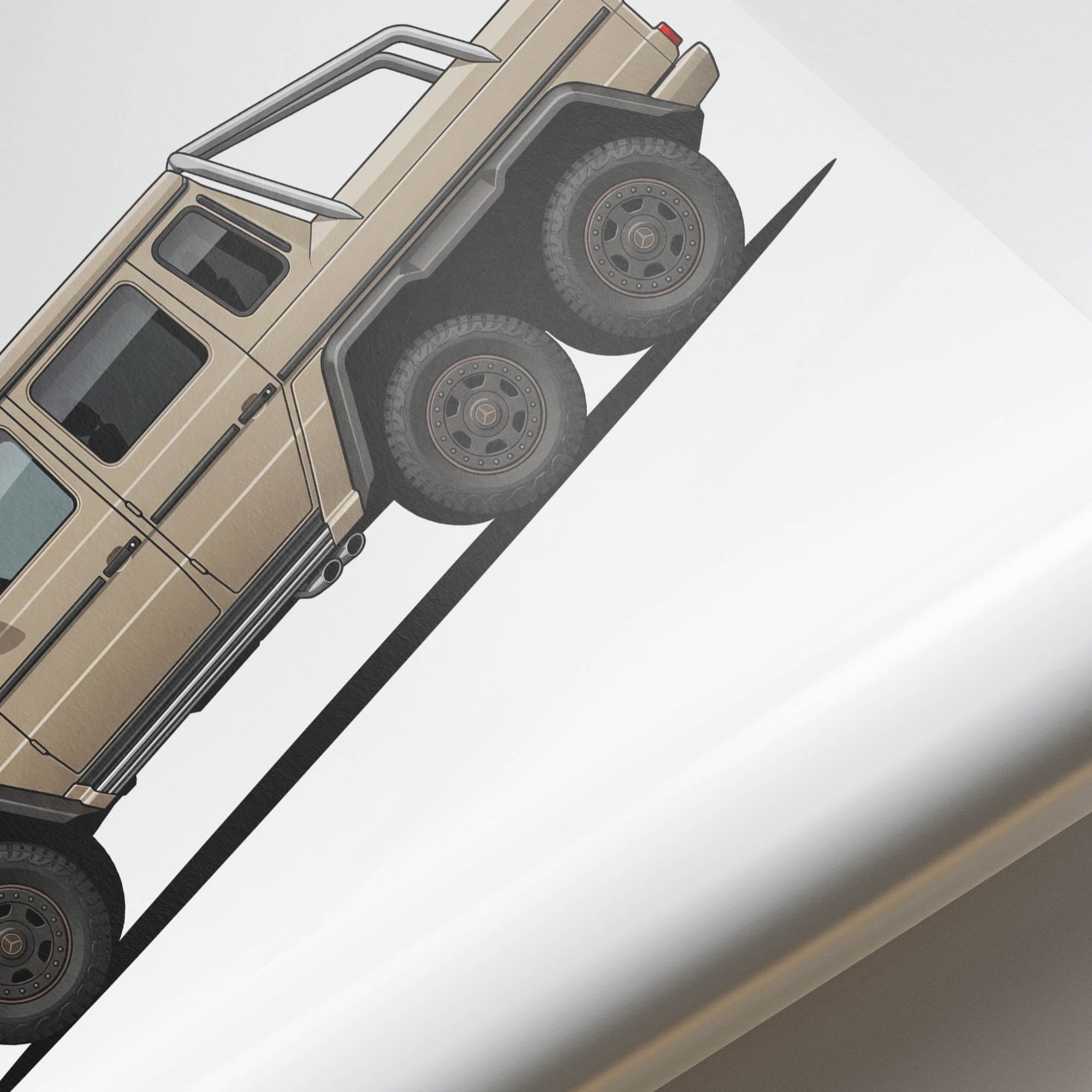 2013 Mercedes-Benz G63 AMG 6X6 Sand – Car Print