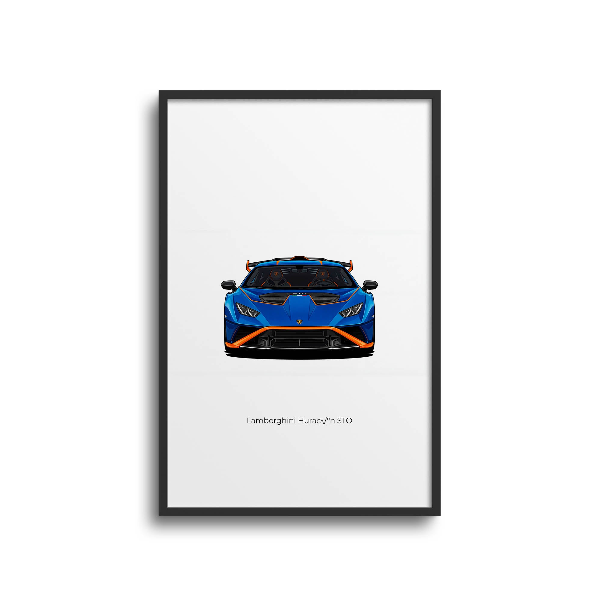 Lamborghini Huracan Poster – 2021 Huracan Sto Front View Limited Edition Print