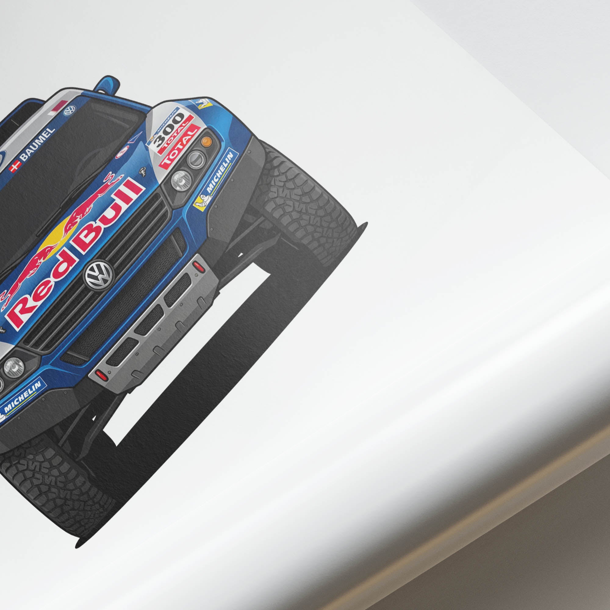 Volkswagen Race Touareg 2011 Dakar Rally Poster - Blue Bull Livery Print