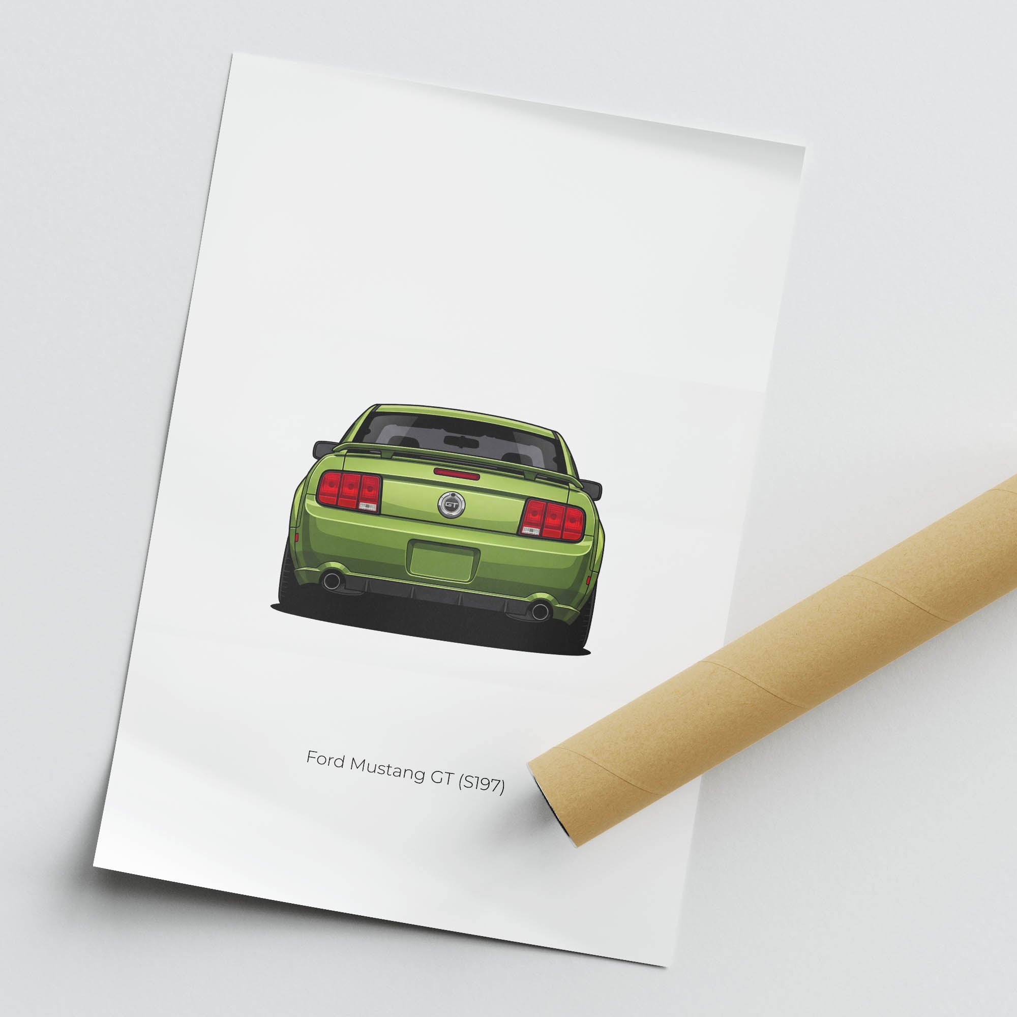 2005 Ford Mustang GT S197 Legend Lime – Car Print